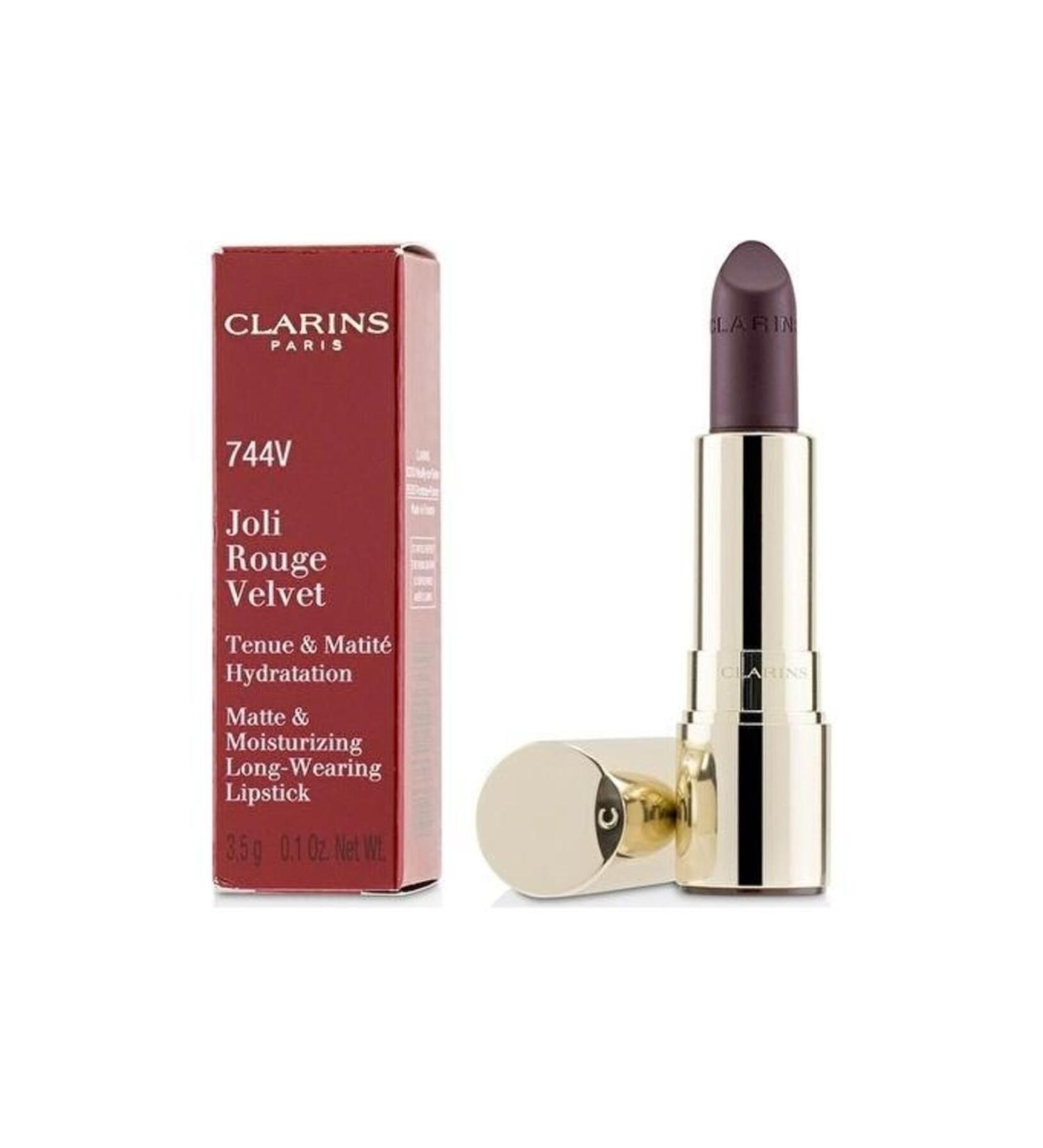 Clarins Joli Rouge Velvet Matte Lipstick 744 Plum