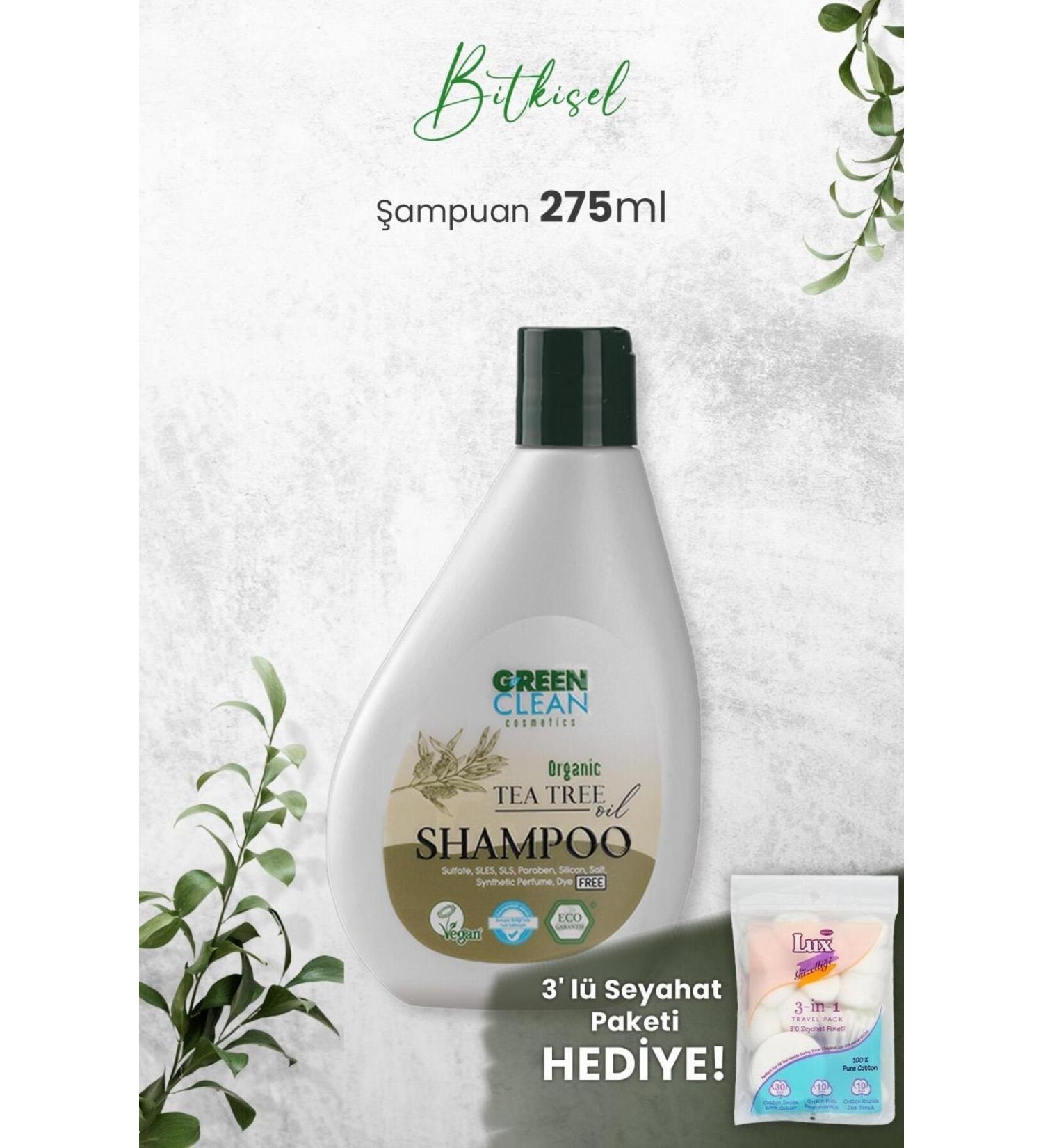 Green Clean Shampoo Tea Tree 275 ml with Gift