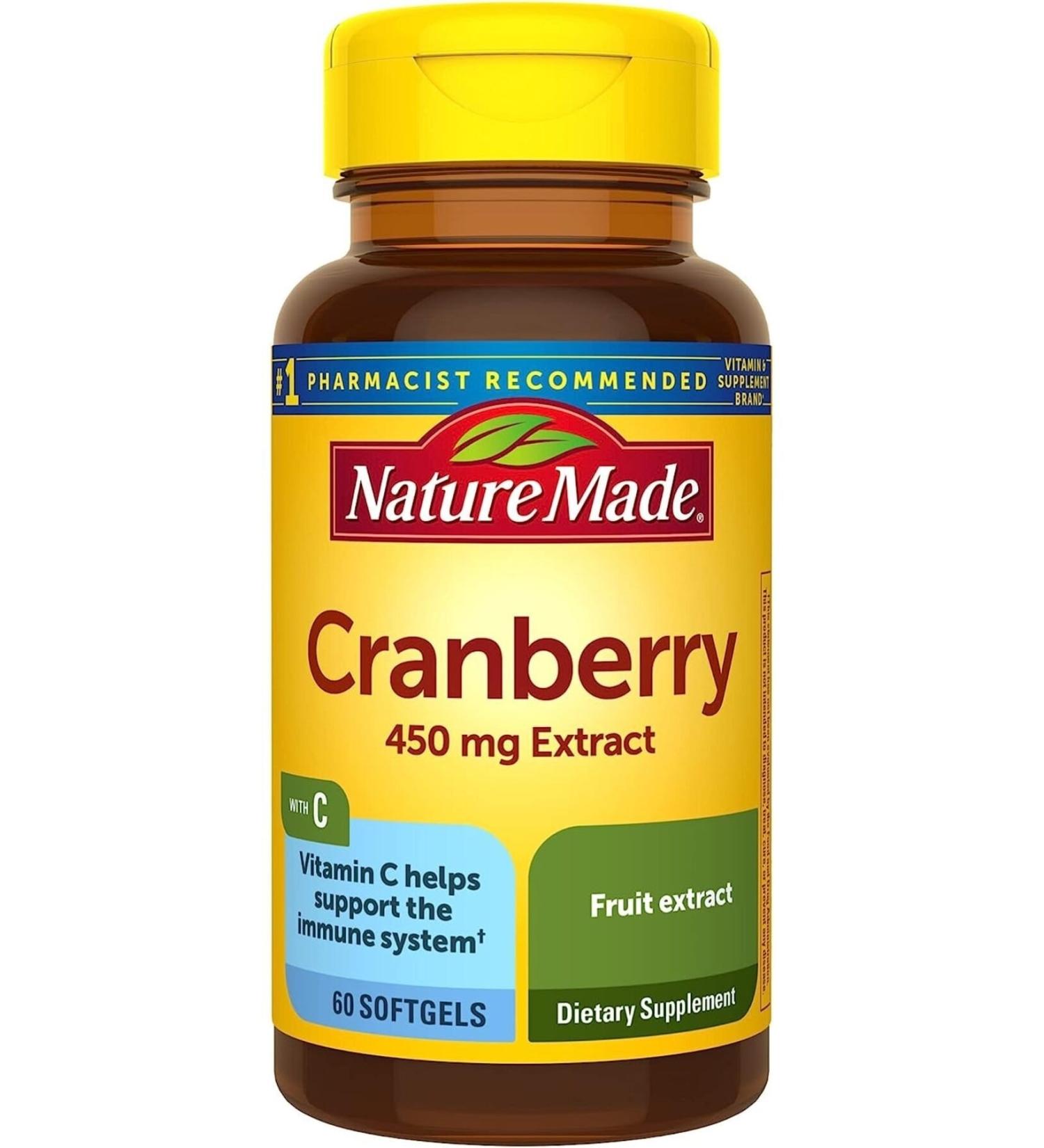 Nature Made Cranberry with Vitamin C 60 Softgels - Buy Online on GoSupps.com
