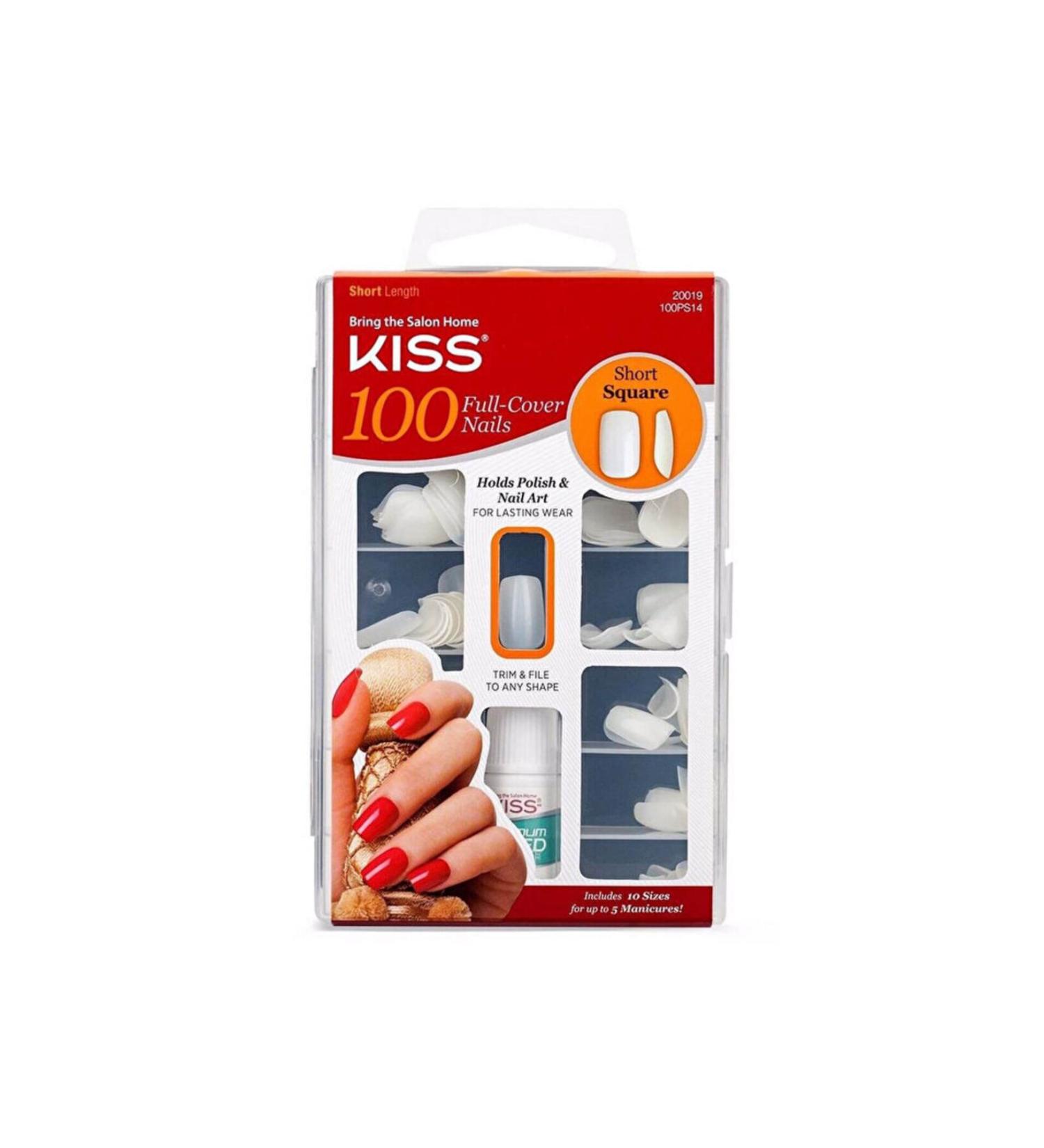 Kiss False Nails - Square Tip 100PS14 - 100's
