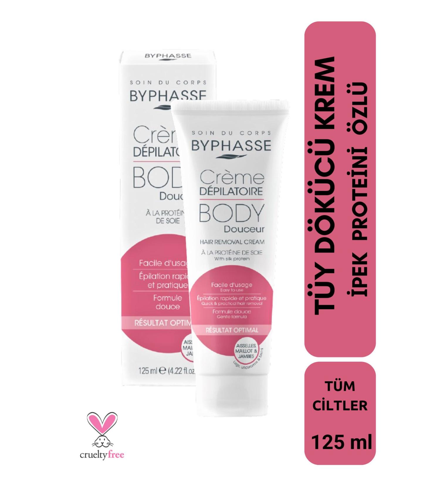 BYPHASSE Hair Removal Cream Silk Protein Extract 125ml