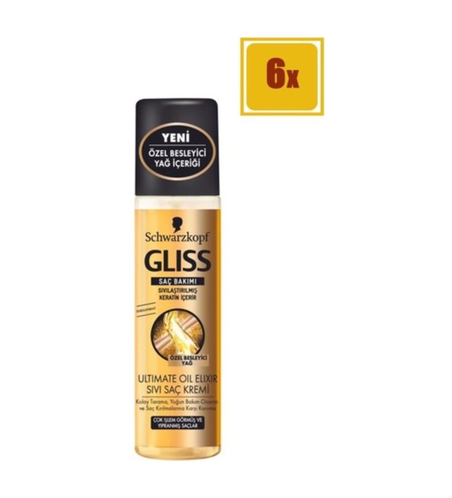 Gliss Ultimate Oil Elixir Liquid Hair Conditioner 200 ml Set of 6