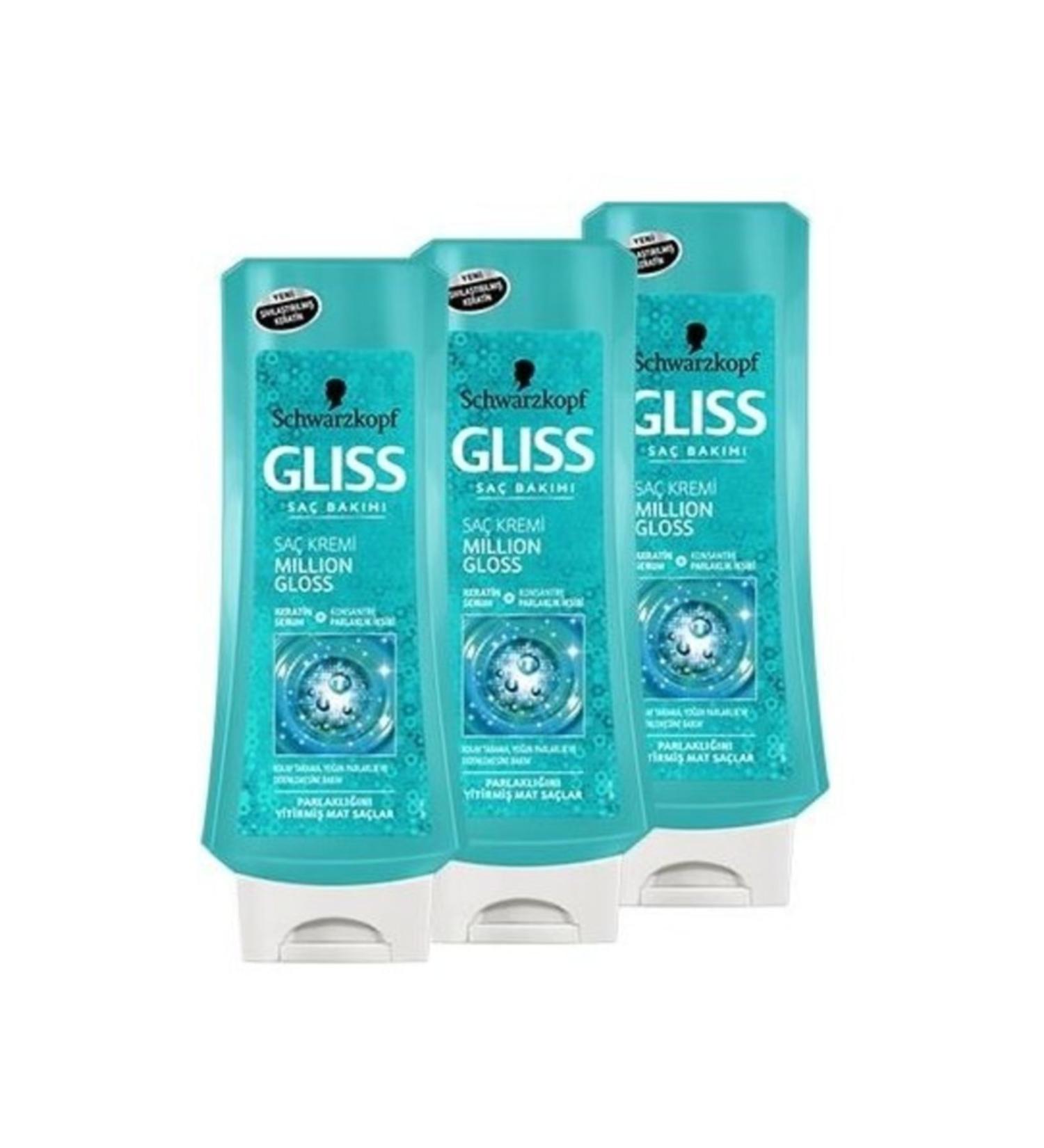 Gliss 400Ml Million gloss Hair Cream x 3 Pieces