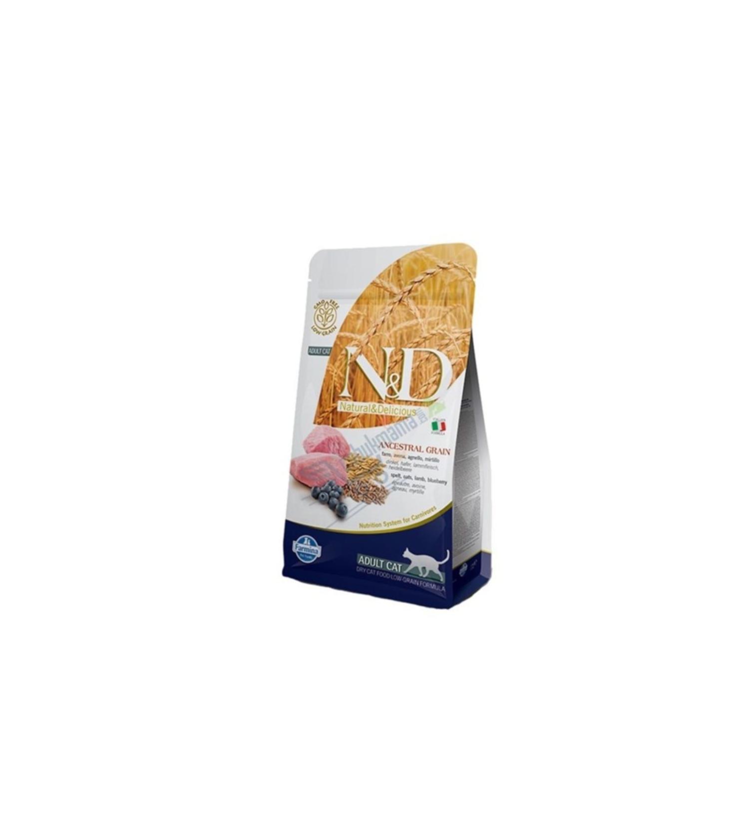 N & D Low Grain Lamb & Blueberry Adult Cat Food - 5 Kg