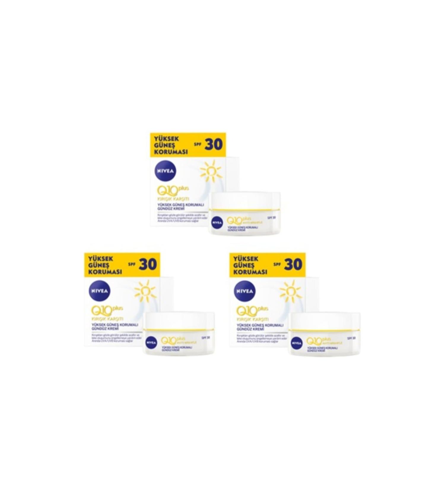 NIVEA Q10 Anti-Wrinkle Day Cream Power Spf 30 50ml X 3 Pieces