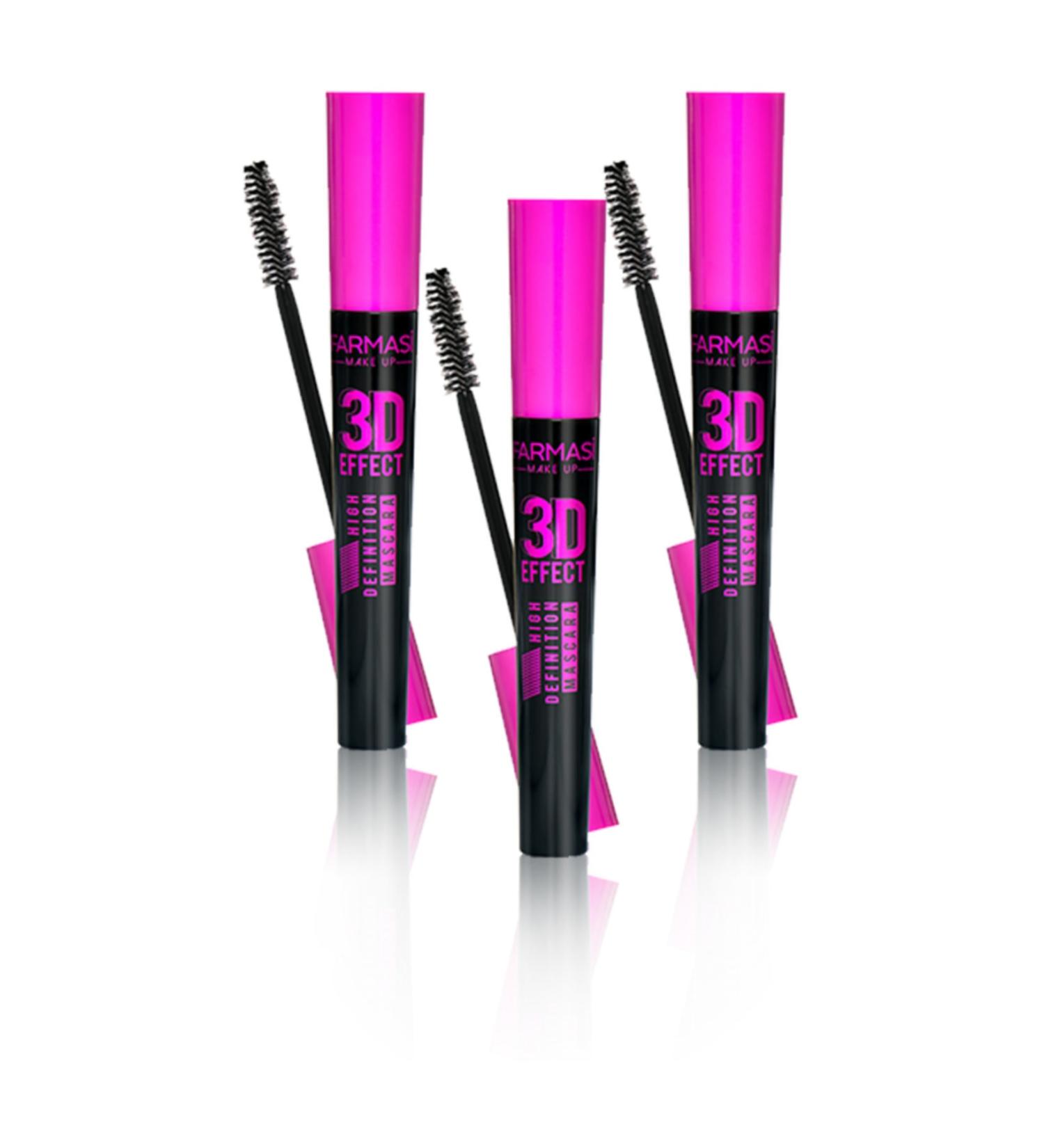 Farmasi 3d Effect High Definition Mascara-10ml 3 Pieces