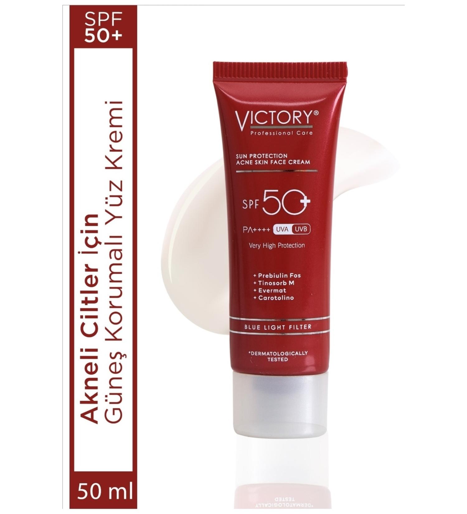 Victory Anti-Acne Spf50 Face Cream with Blue Light Filter 50 ml - Buy Online on GoSupps.com