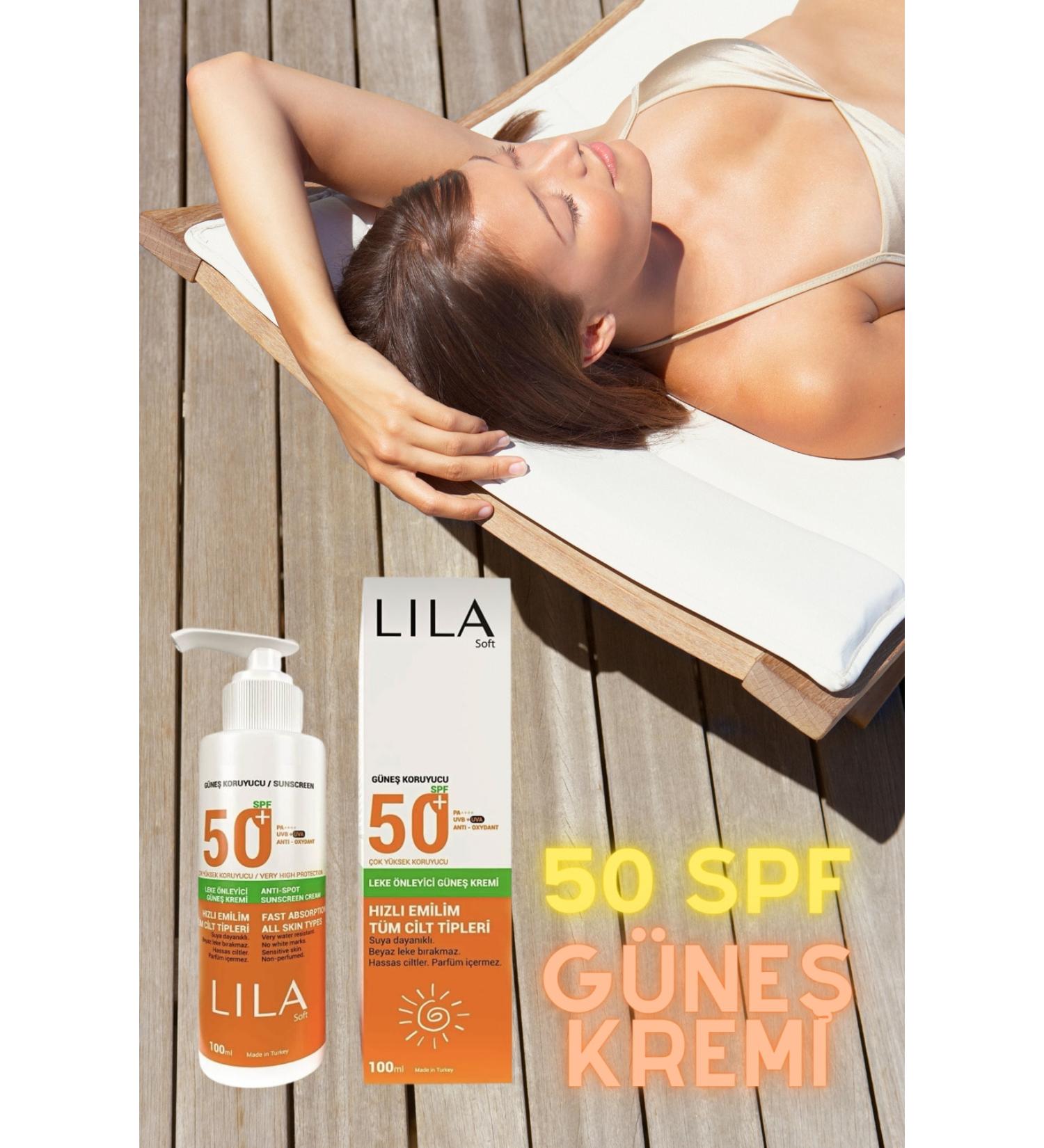 Lila Soft Spf+ 50 Sun Cream for Normal and Combination Skin 100 ml - Buy Online on GoSupps.com