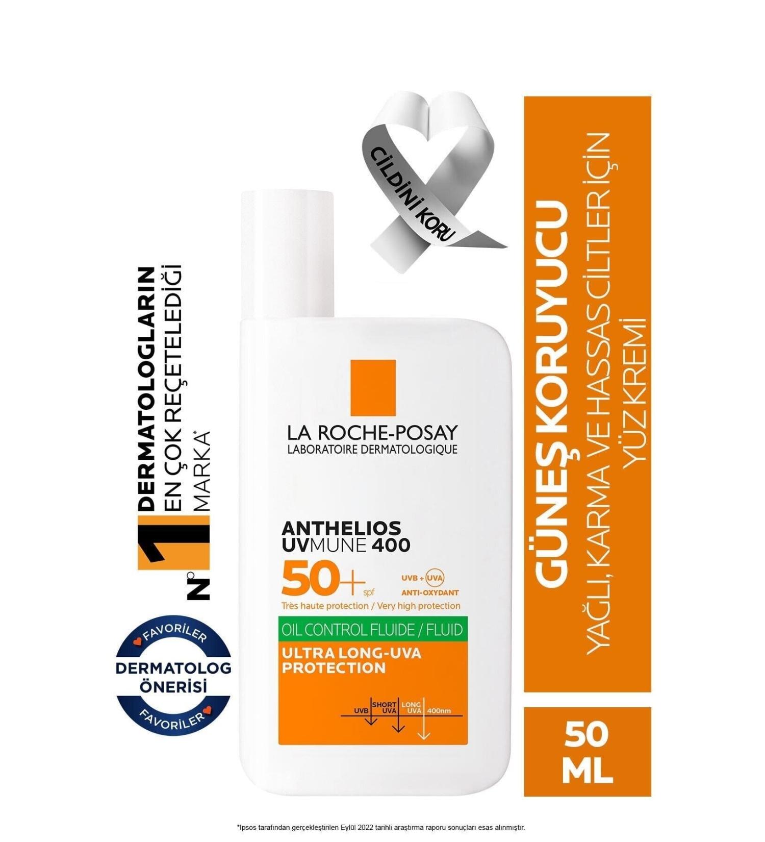 La Roche Posay Anthelios Uvmune 400 Oil Control Fluid Sunscreen Spf50+ 50ml