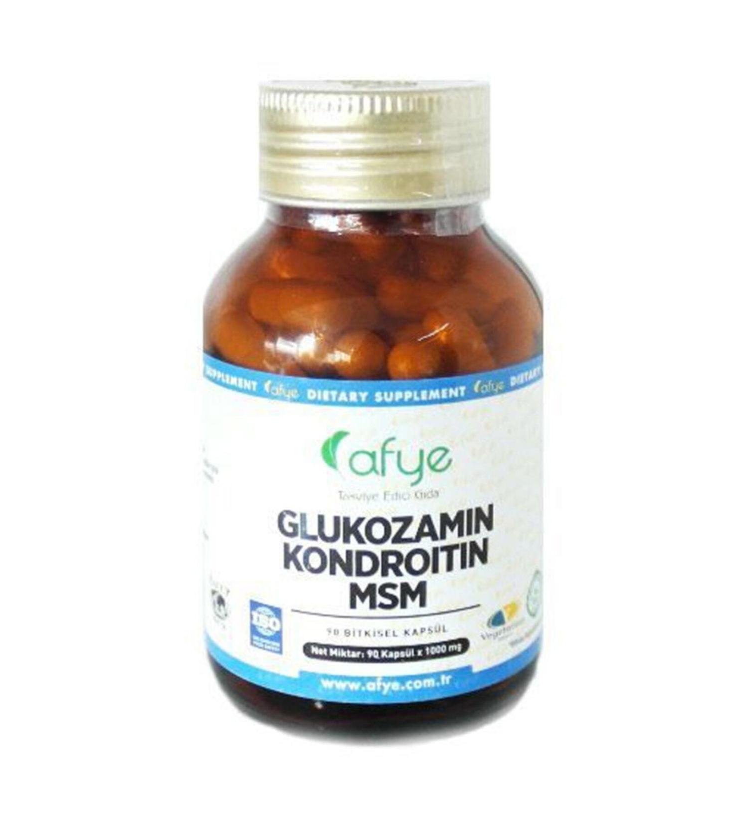 Afye Glucosamine Chondroitin Msm 90 Capsules 1000 mg