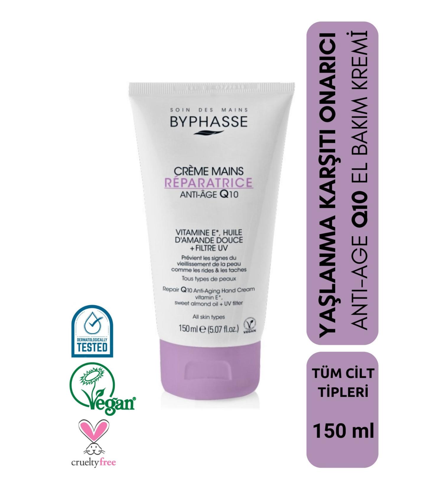 BYPHASSE Anti-Aging Repair Q10 Anti-Age Hand Cream 150ml - Buy Online on GoSupps.com