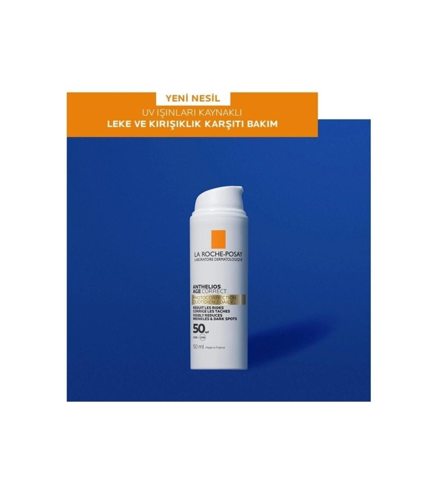 La Roche Posay Anthelios Age Correct Spf 50 Anti-Spot And Wrinkle Face Sun Cream 50 Ml - Buy Online on GoSupps.com