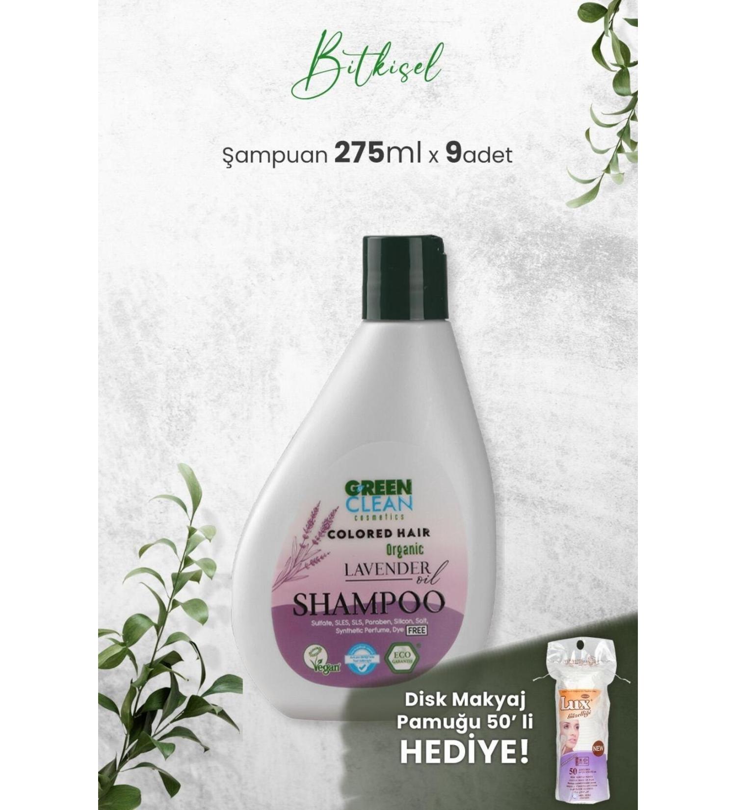 Green Clean Shampoo Lavender 275 ml x 10 Pieces and Gift