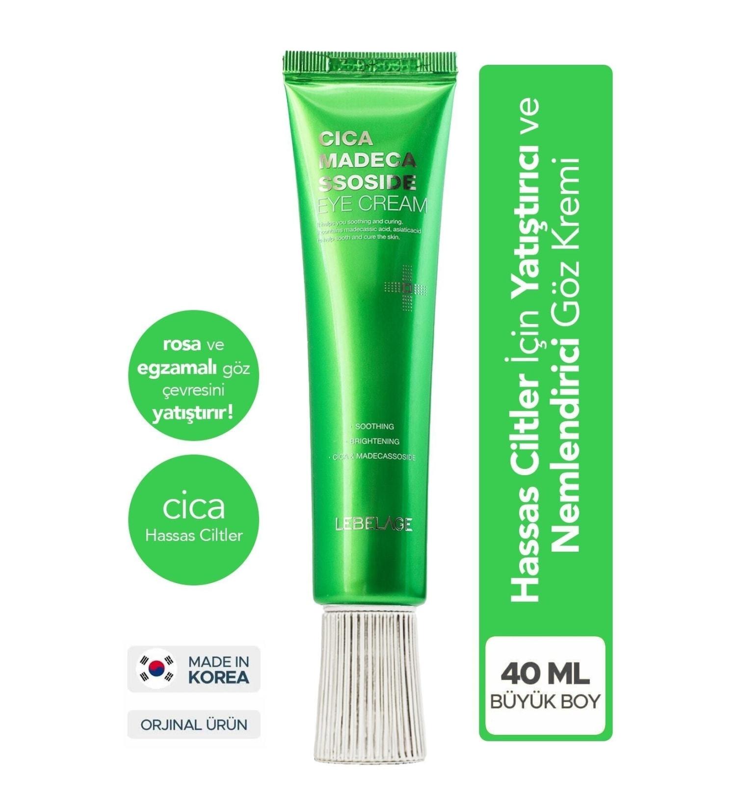 LEBELAGE Rosacea and Eczema Sensitive Eye Contour Soothing Moisturizing Cica Madeca Eye Cream 40 Ml - Buy Online on GoSupps.com