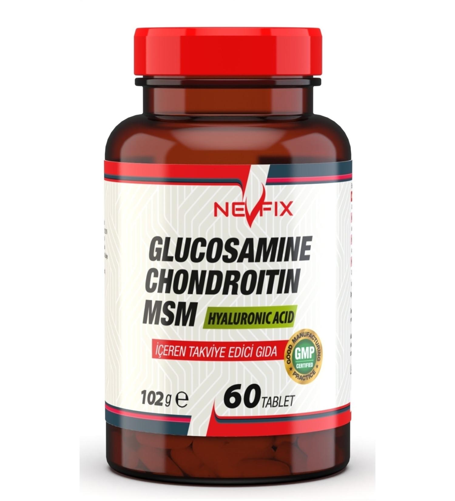 Nevfix Glucosamine Chondroitin Msm Hyaluronic Acid 60 Tablets