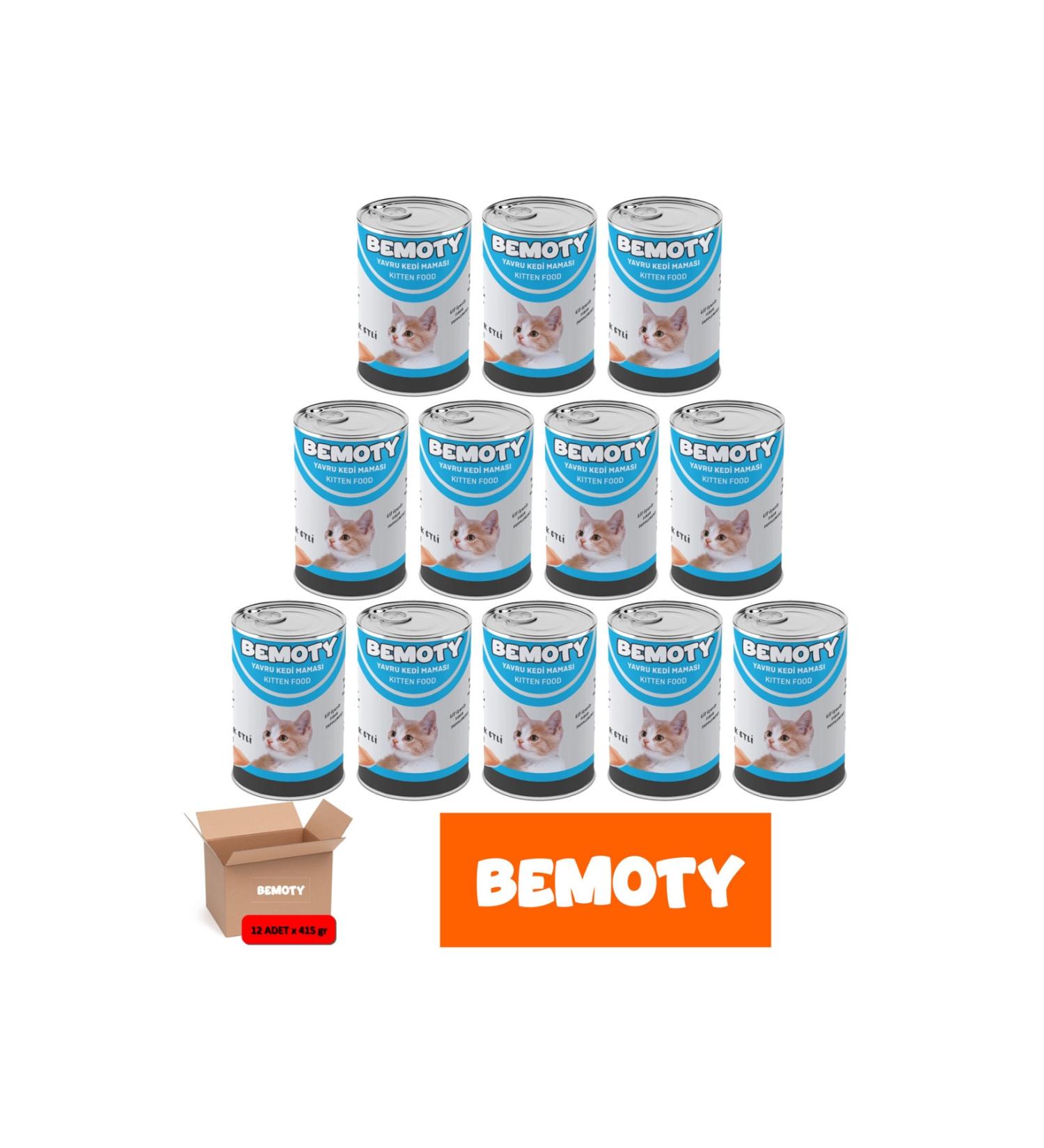 BEMOTY FISH FLESH KITTEN CANNED FOOD 415 GR * 12 PIECES
