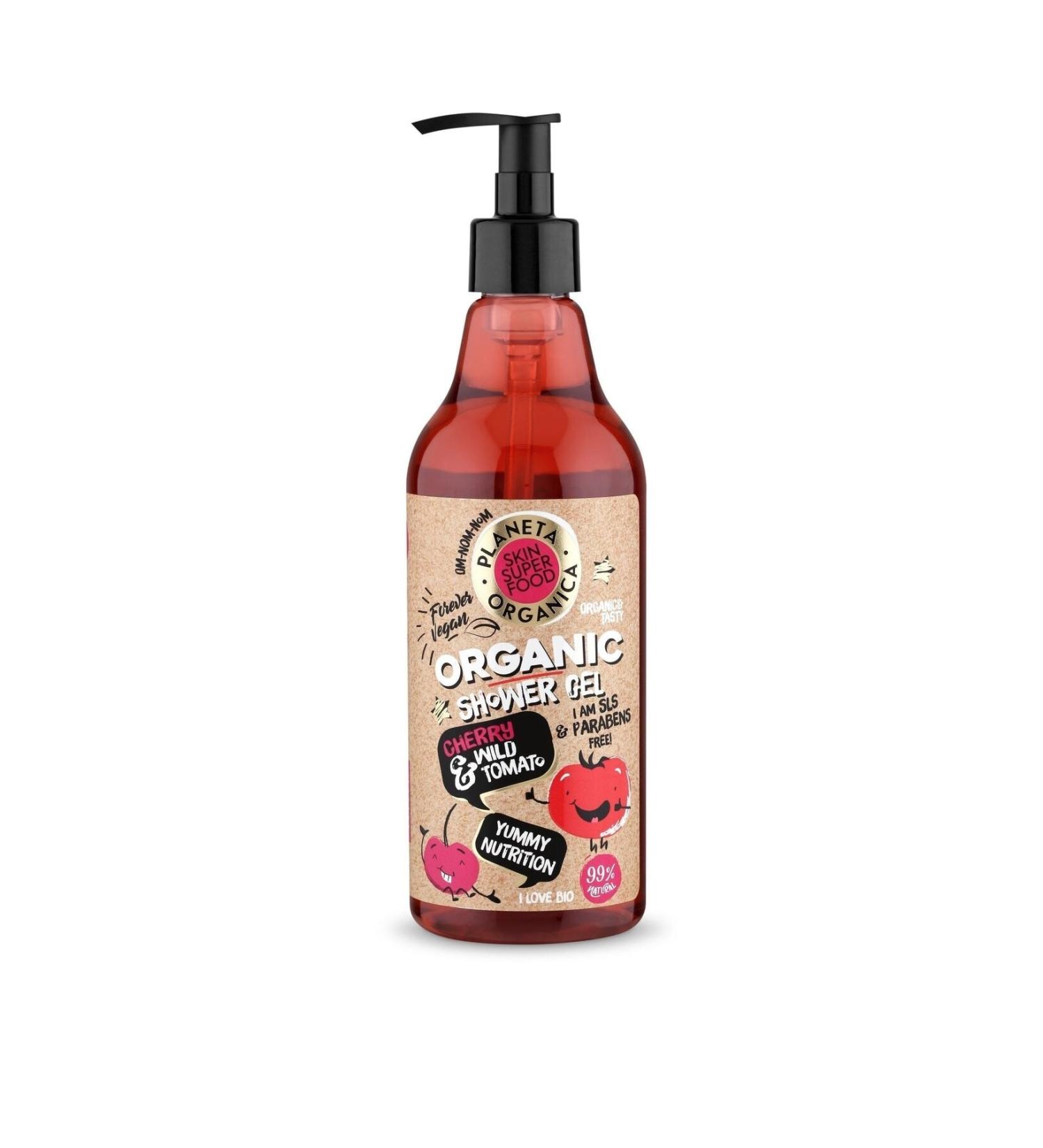 Planeta Organica Cherry and Tomato Flavored Natural Vegan Shower Gel 500 ml