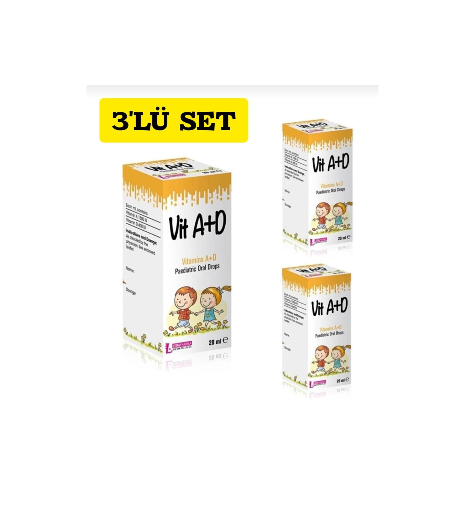 LedaPharma Ledavit A+d Drops 20 ml 3 Pieces