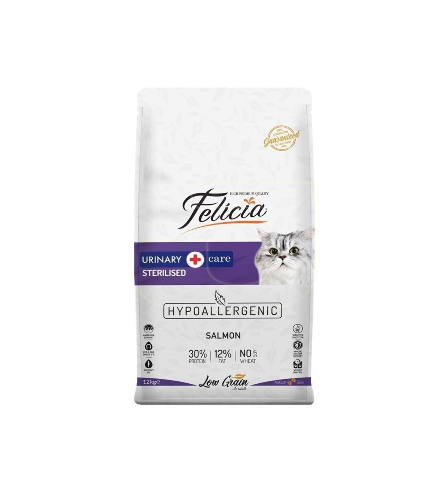 Felicia Light Salmon Low Grain Sterilized Cat Food 12 Kg