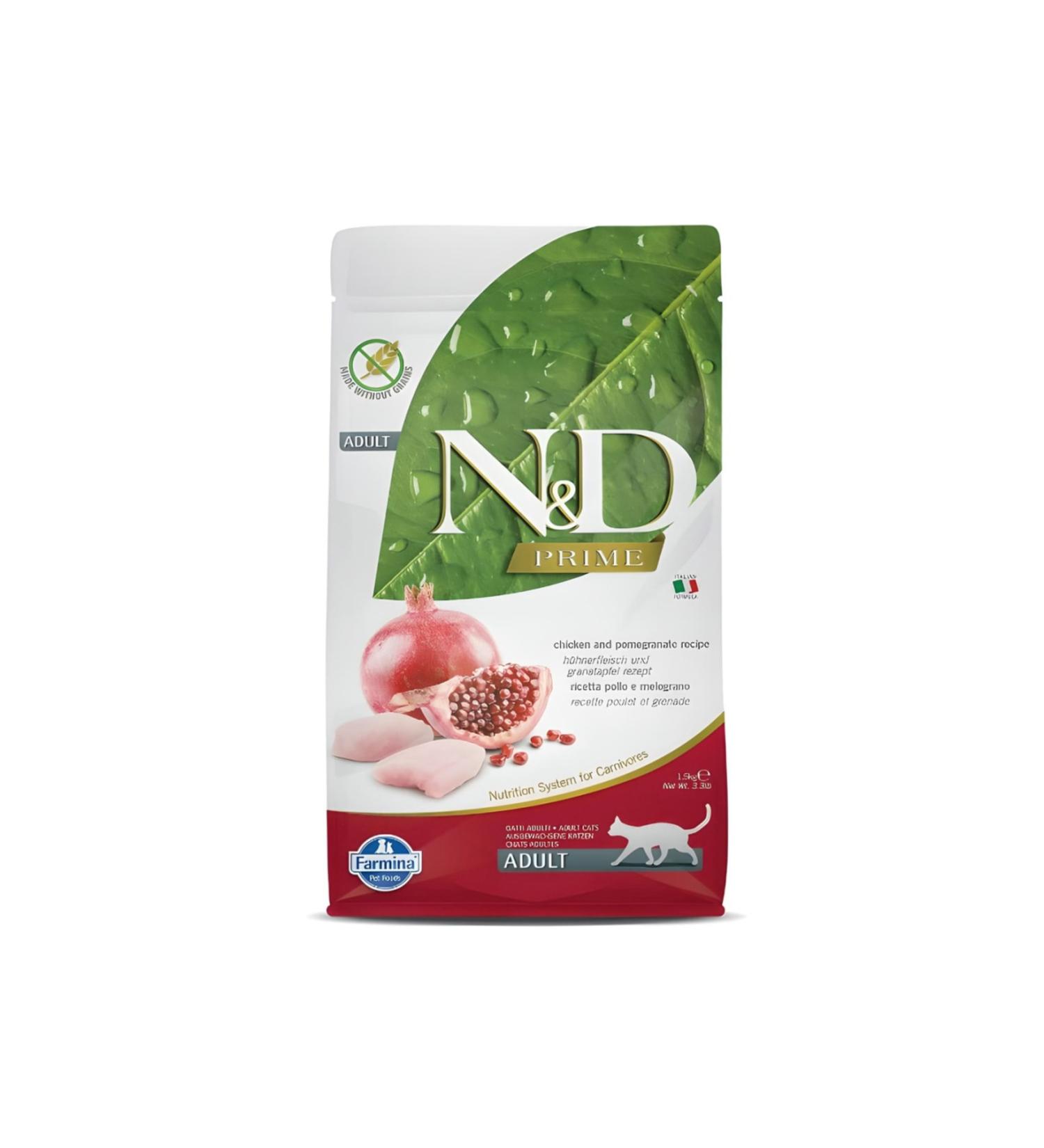 N & D Grain Free Chicken and Narl Adult Cat Food 1.5 Kg