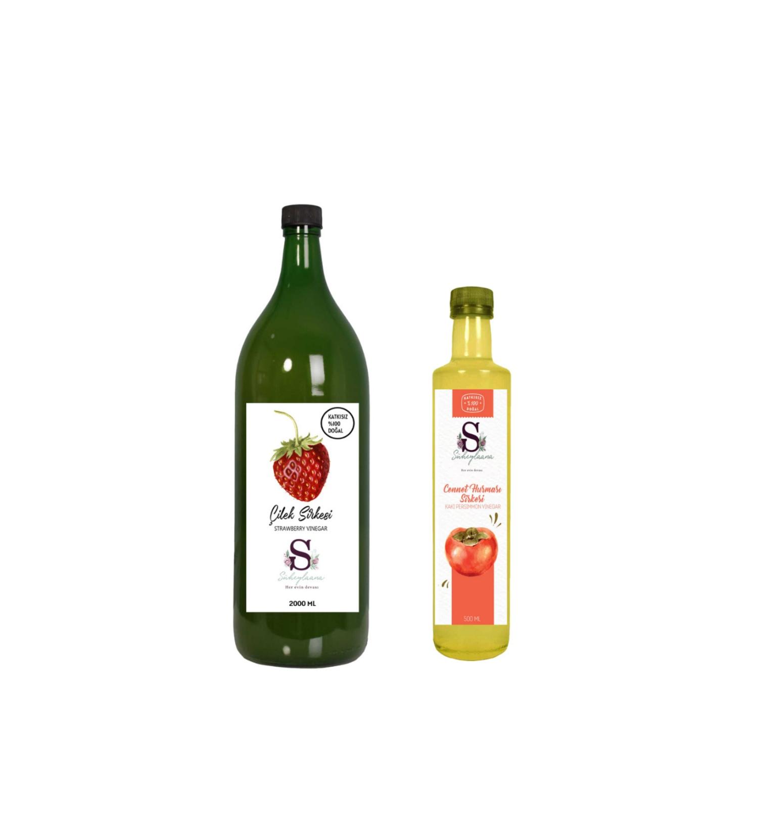Suheylaana Natural Strawberry Vinegar 2000 Ml - Natural Persimmon Vinegar 500 Ml
