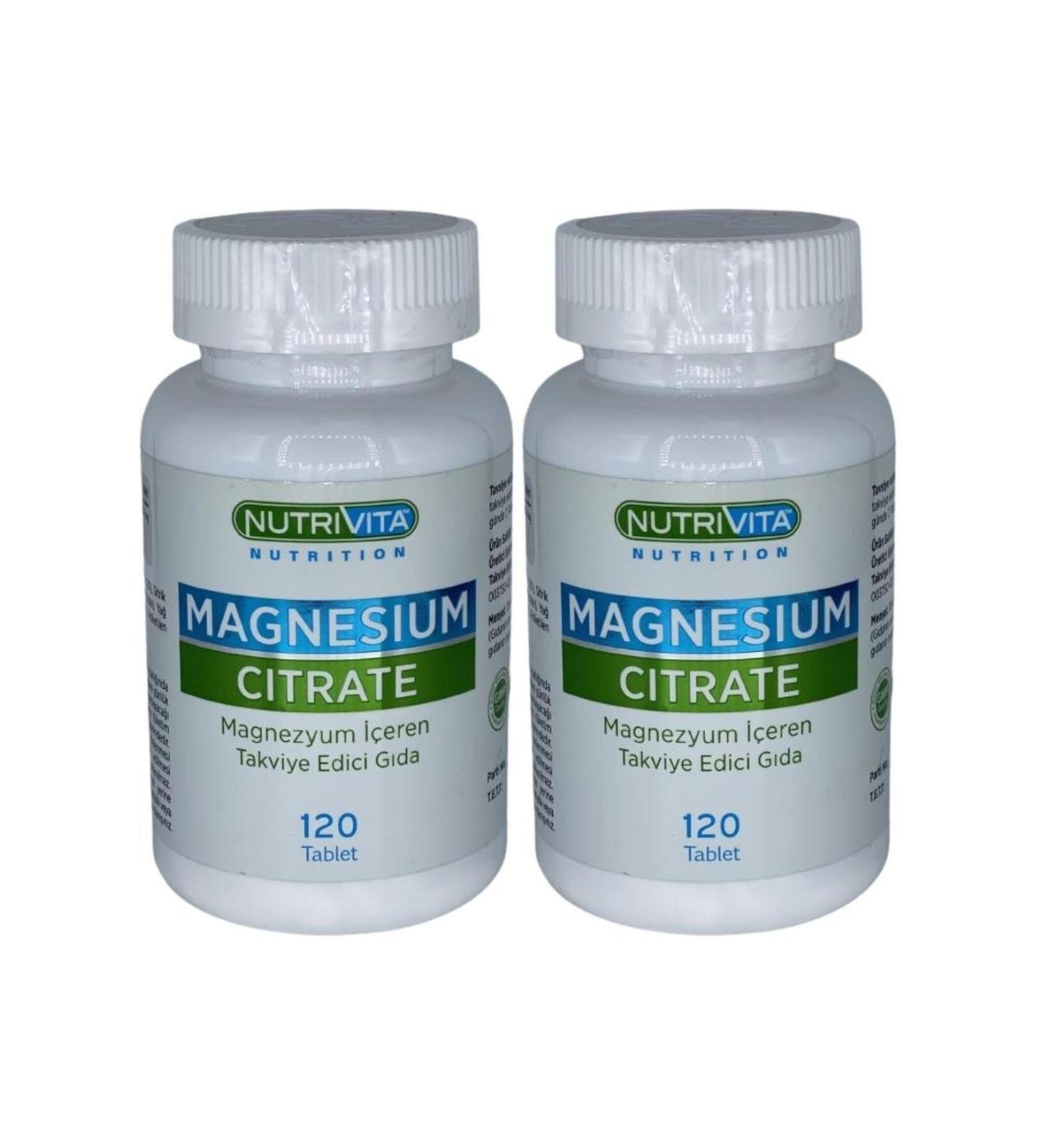 Nutrivita Nutrition Magnesium Citrate 2x120 Tablets Magnesium Citrate