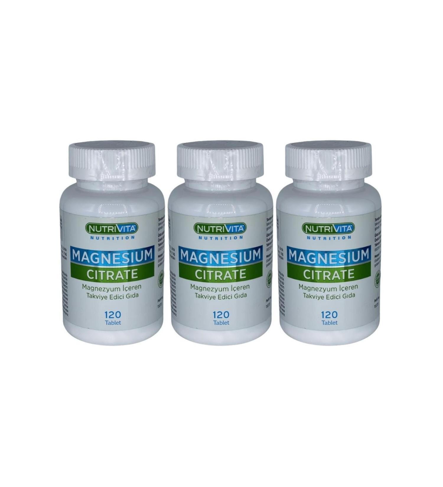 Nutrivita Nutrition Magnesium Citrate 3x120 Tablets Magnesium Citrate