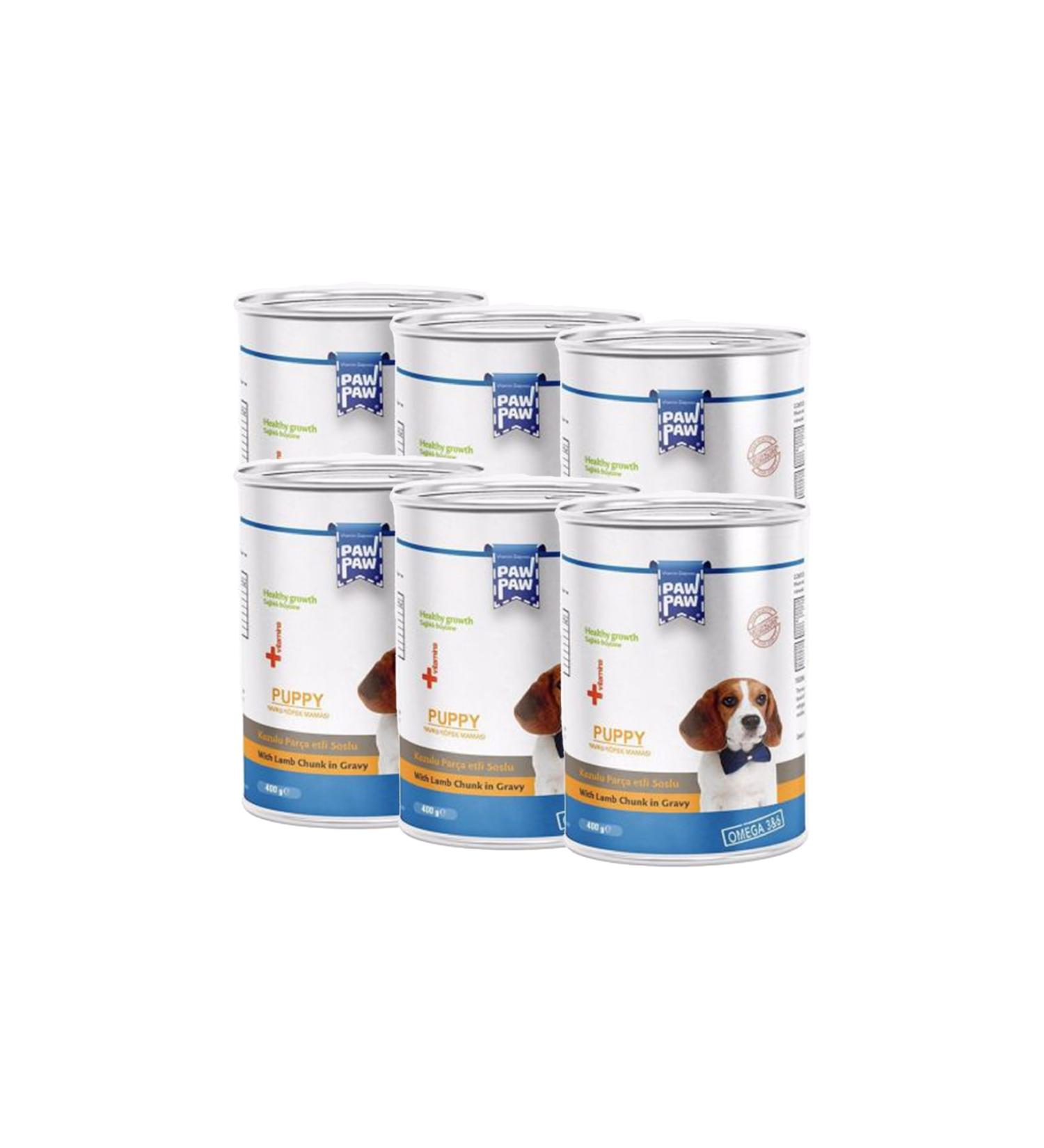 PawPaw Lamb Meat Puppy Canned Food 400grx6
