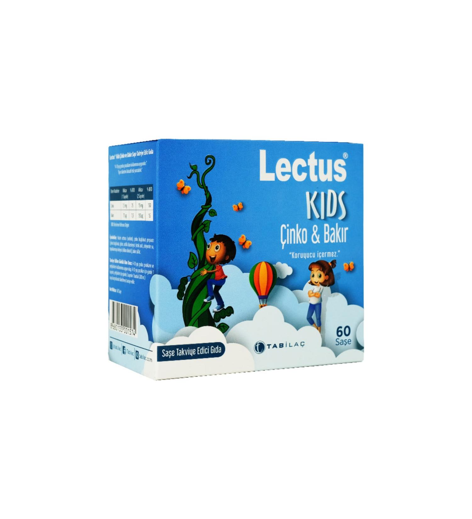 Tab Lectus Kids Zinc Copper 60 Sachets - UNFLAVOURED