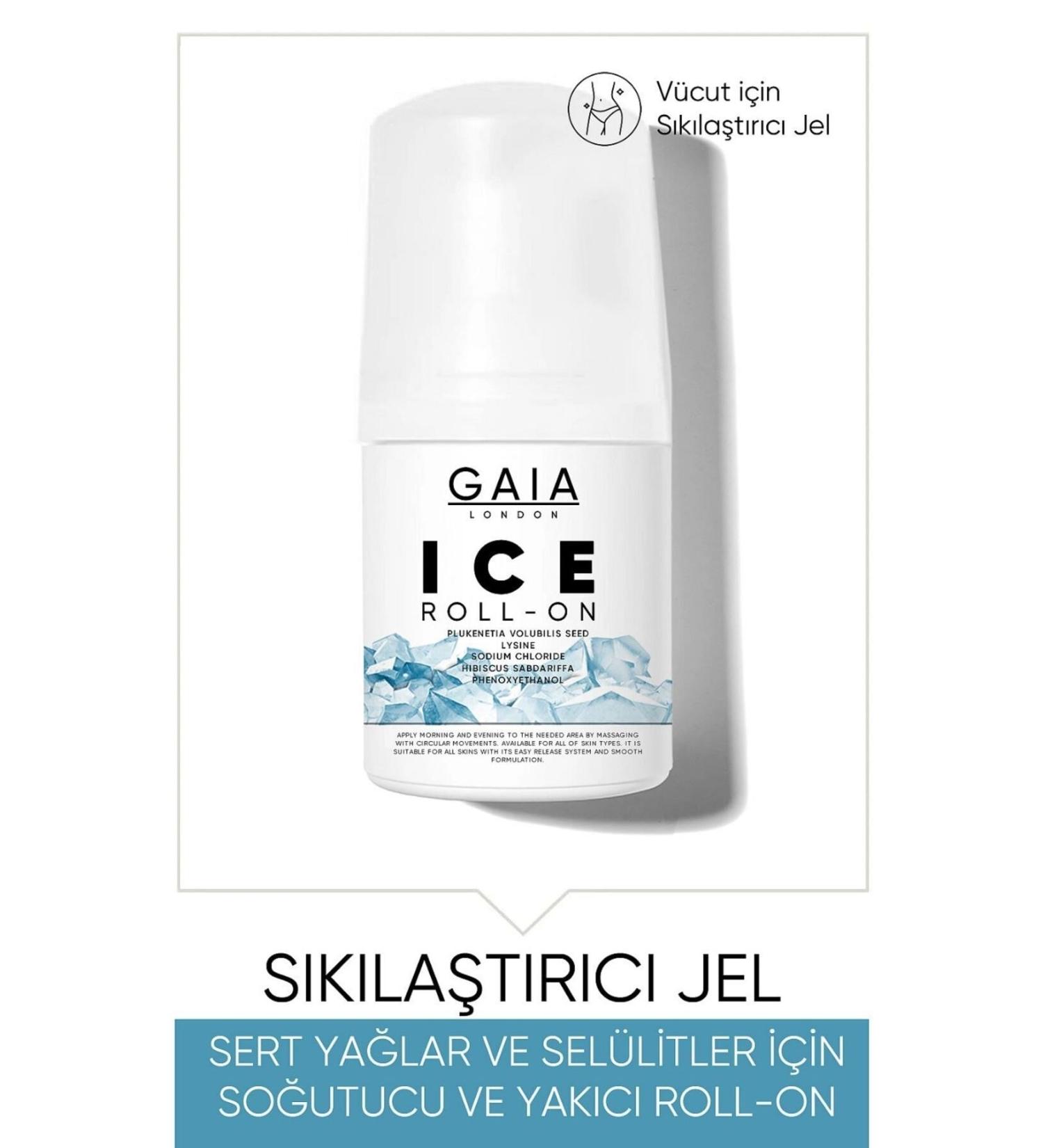 Gaia London Ice Roll-on Firming and Anti-Cellulite Gel 50ml - Buy Online on GoSupps.com