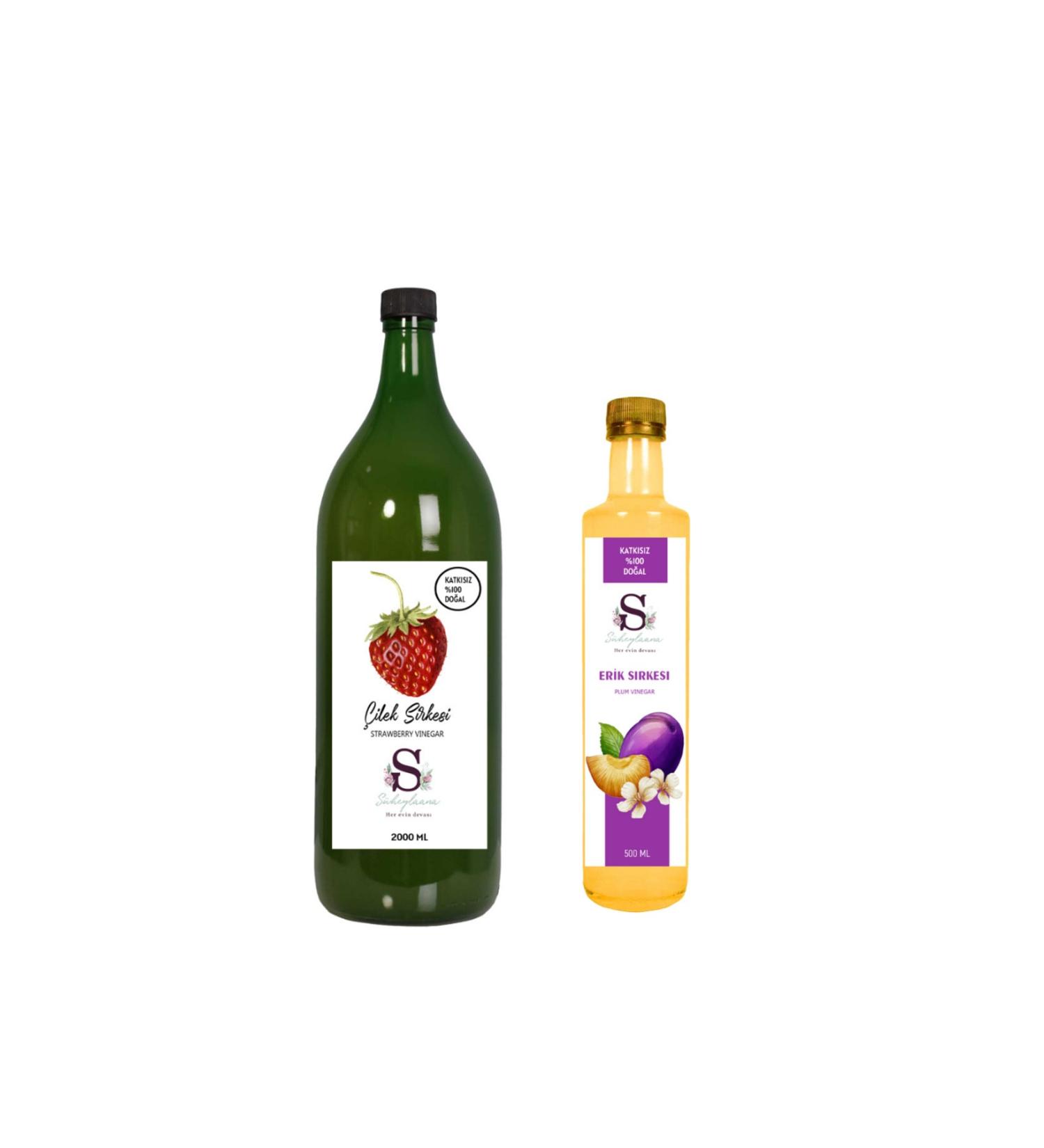 Suheylaana Natural Strawberry Vinegar 2000 Ml - Natural Plum Vinegar 500 Ml