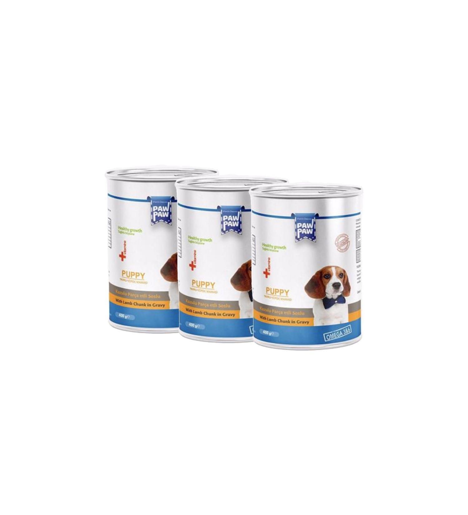 PawPaw Lamb Meat Puppy Canned Food 400grx3