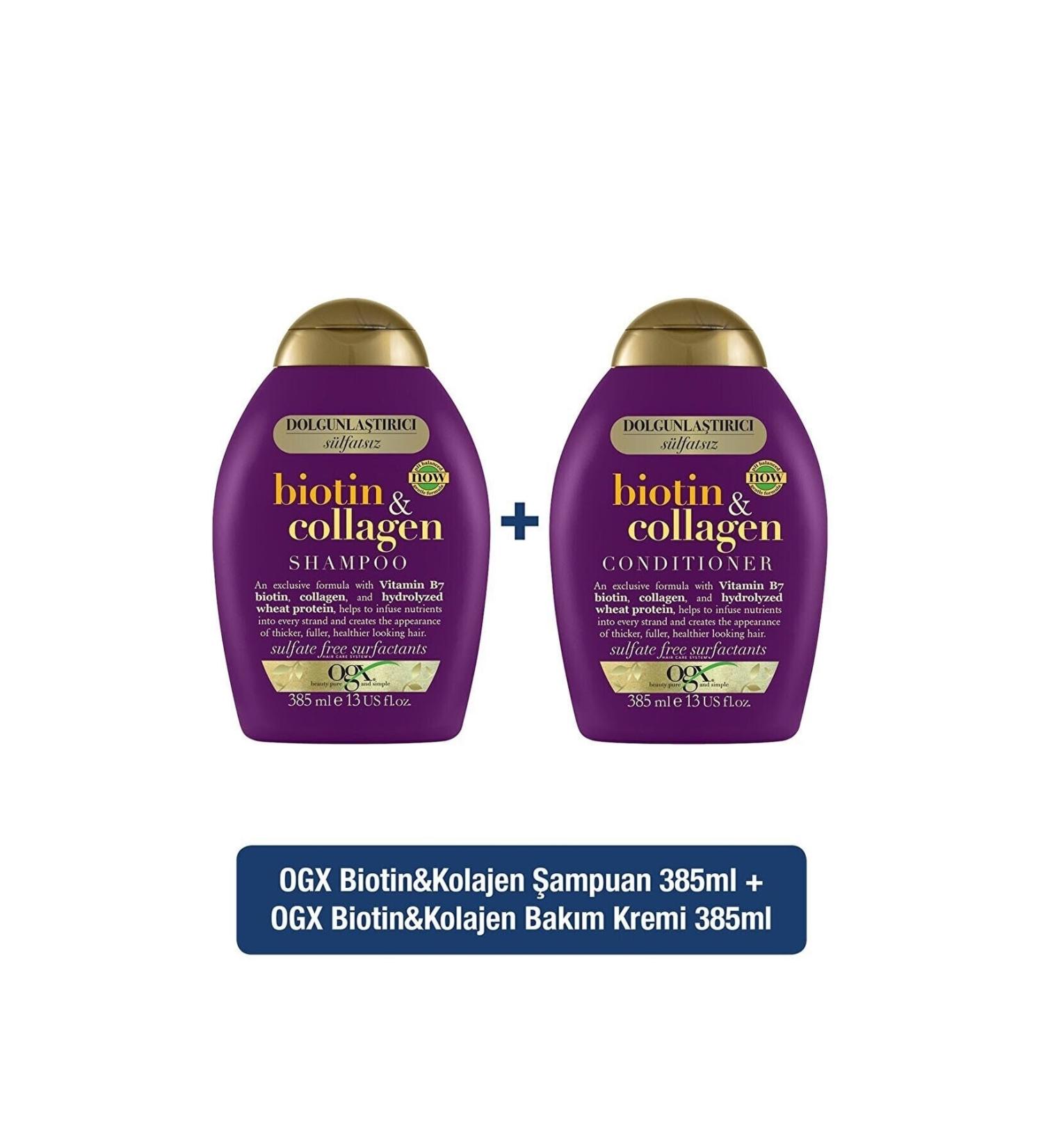 OGX Organix Biotin-collogen Shampoo 385 Ml + Hair Conditioner 385 Ml - Buy Online on GoSupps.com