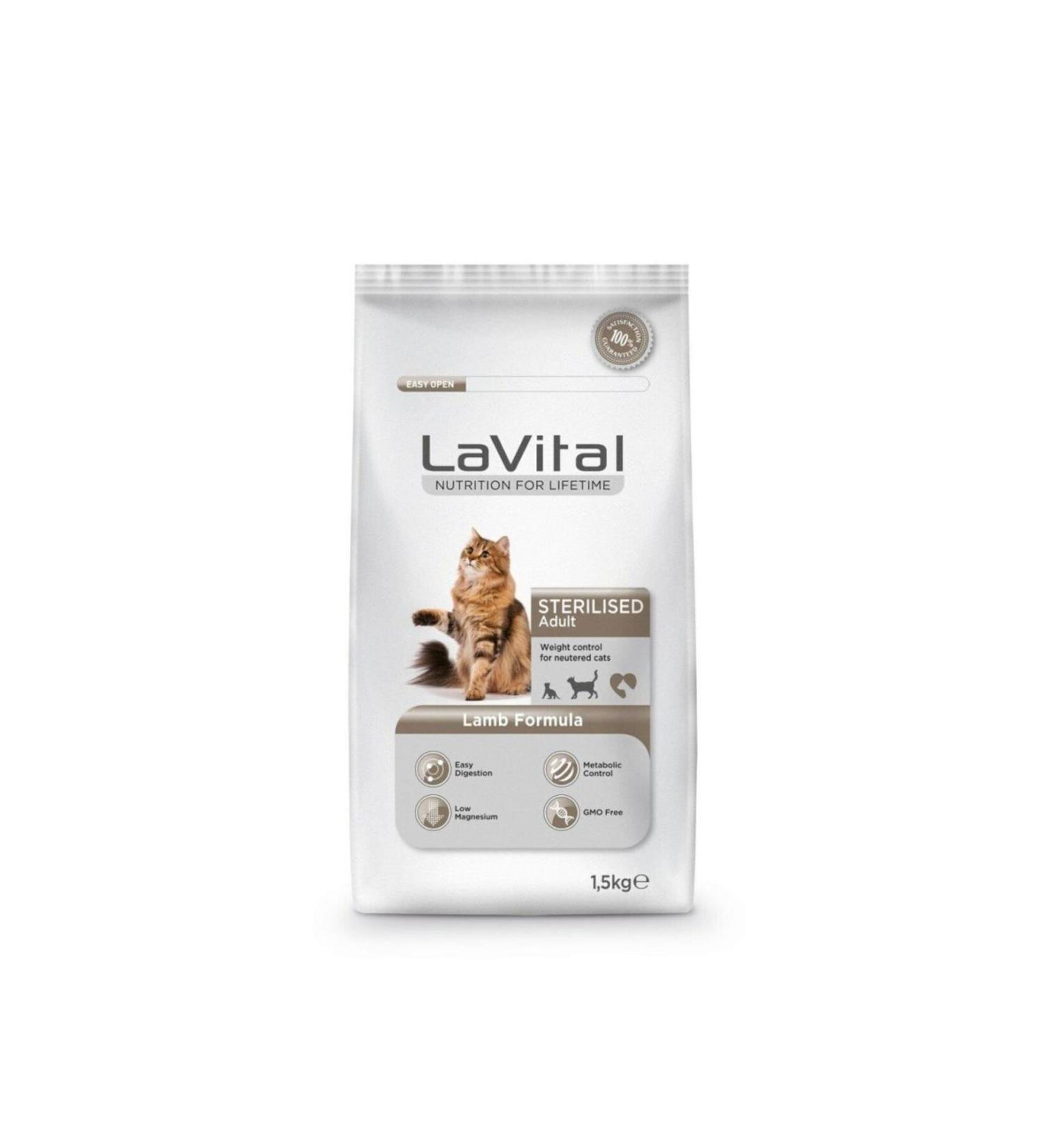 La Vital Sterilised Lamb Meat Sterilised Adult Cat Food 1.5 KG