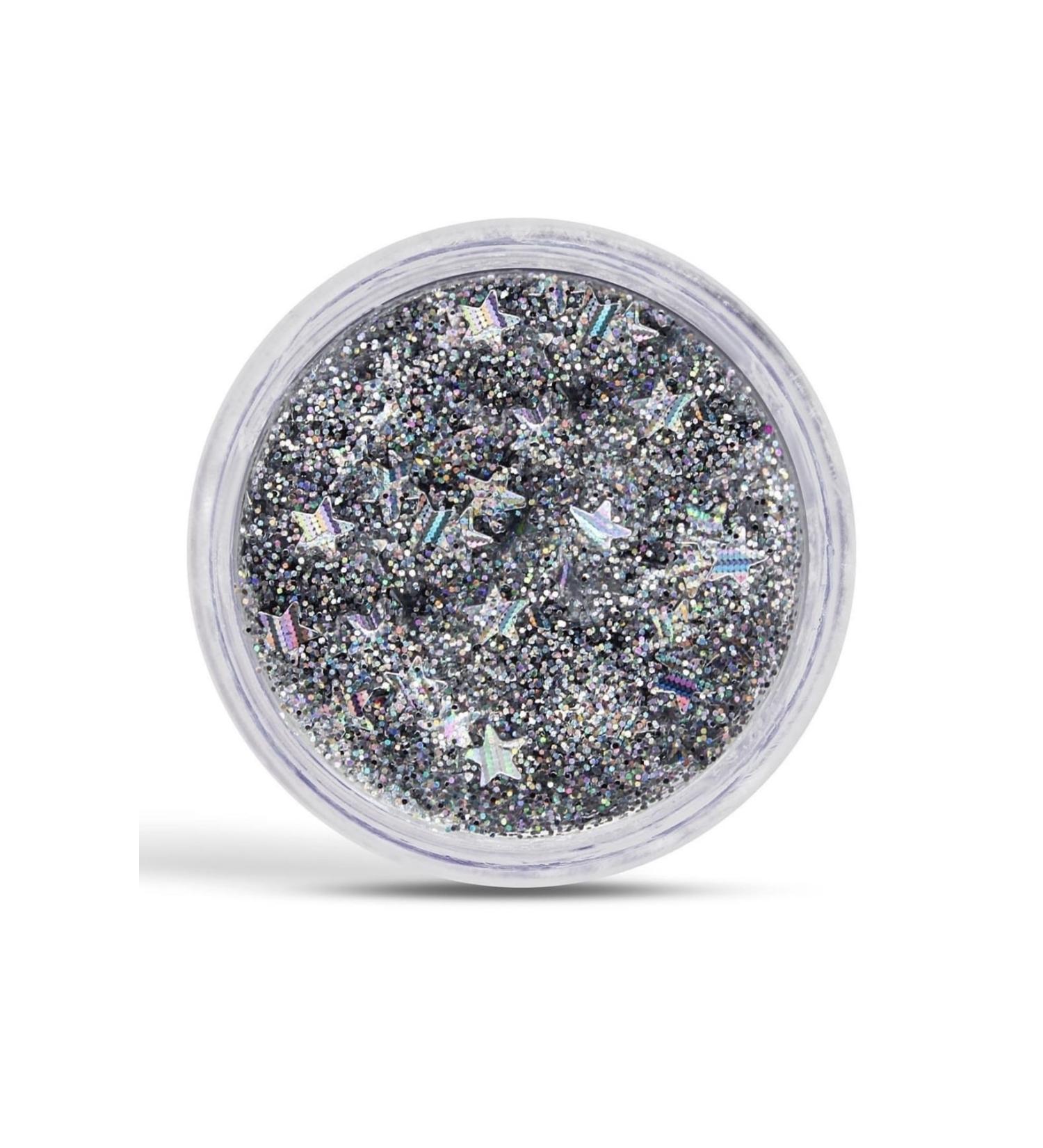 The Beauty Band Electric Feels- Face and Body Glitter - Silver Glitter Stars