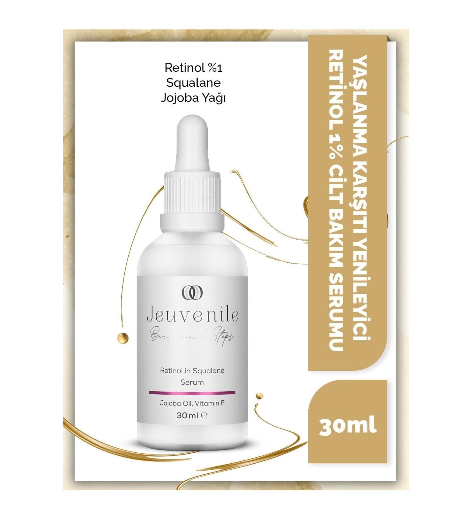 Jeuvenile Retinol 1% Serum - Anti-Aging & Regenerating (Retinol Squalane Jojoba Oil) - Buy Online on GoSupps.com