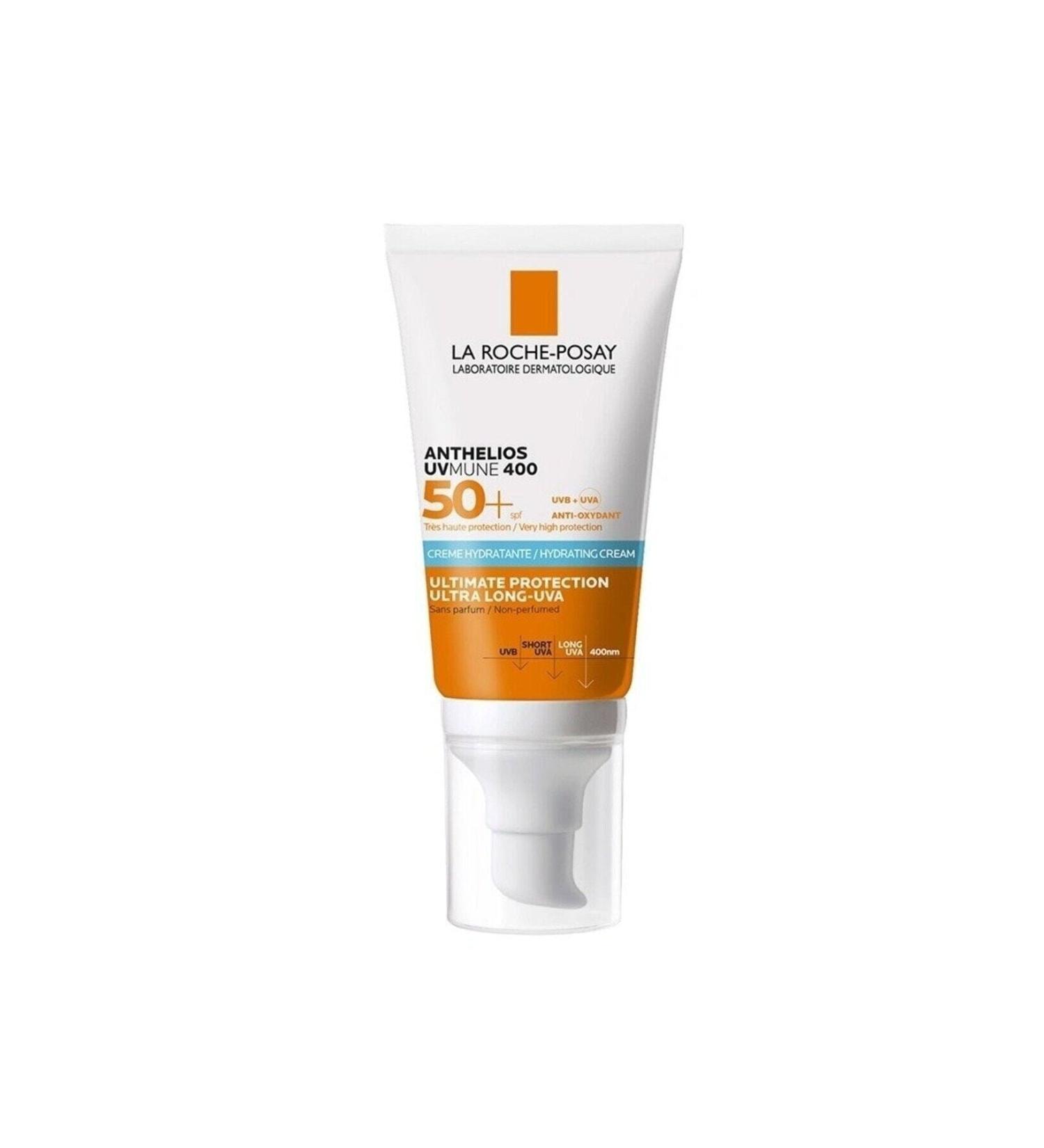 La Roche Posay SPF50+ Colorless Moisturizing Sunscreen Cream For Face and Eye Area Special For Dry Skin 50 ML.