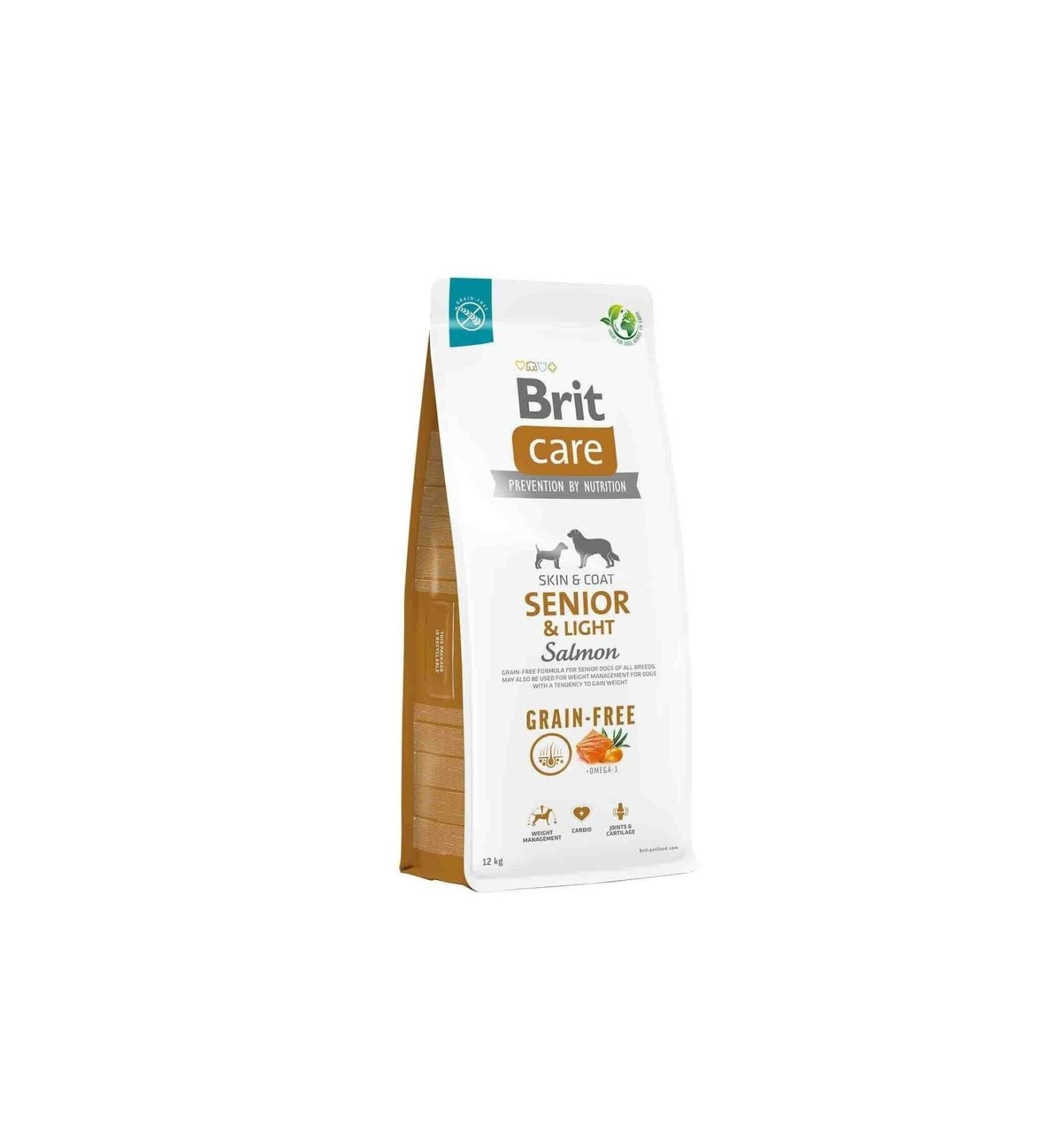 Brit Care Grain-Free Salmon Sensitive Skin Old Dog Food 12 Kg
