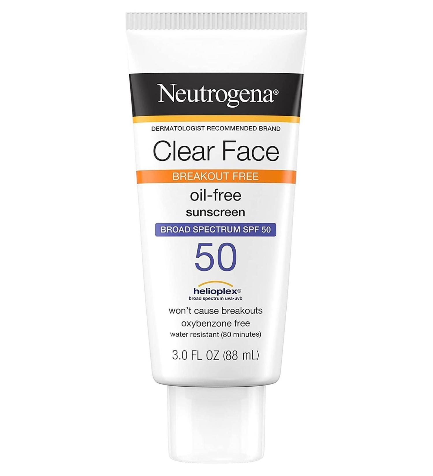 Neutrogena Clear Face SPF50 Oil-Free Sunscreen for Face 88ML