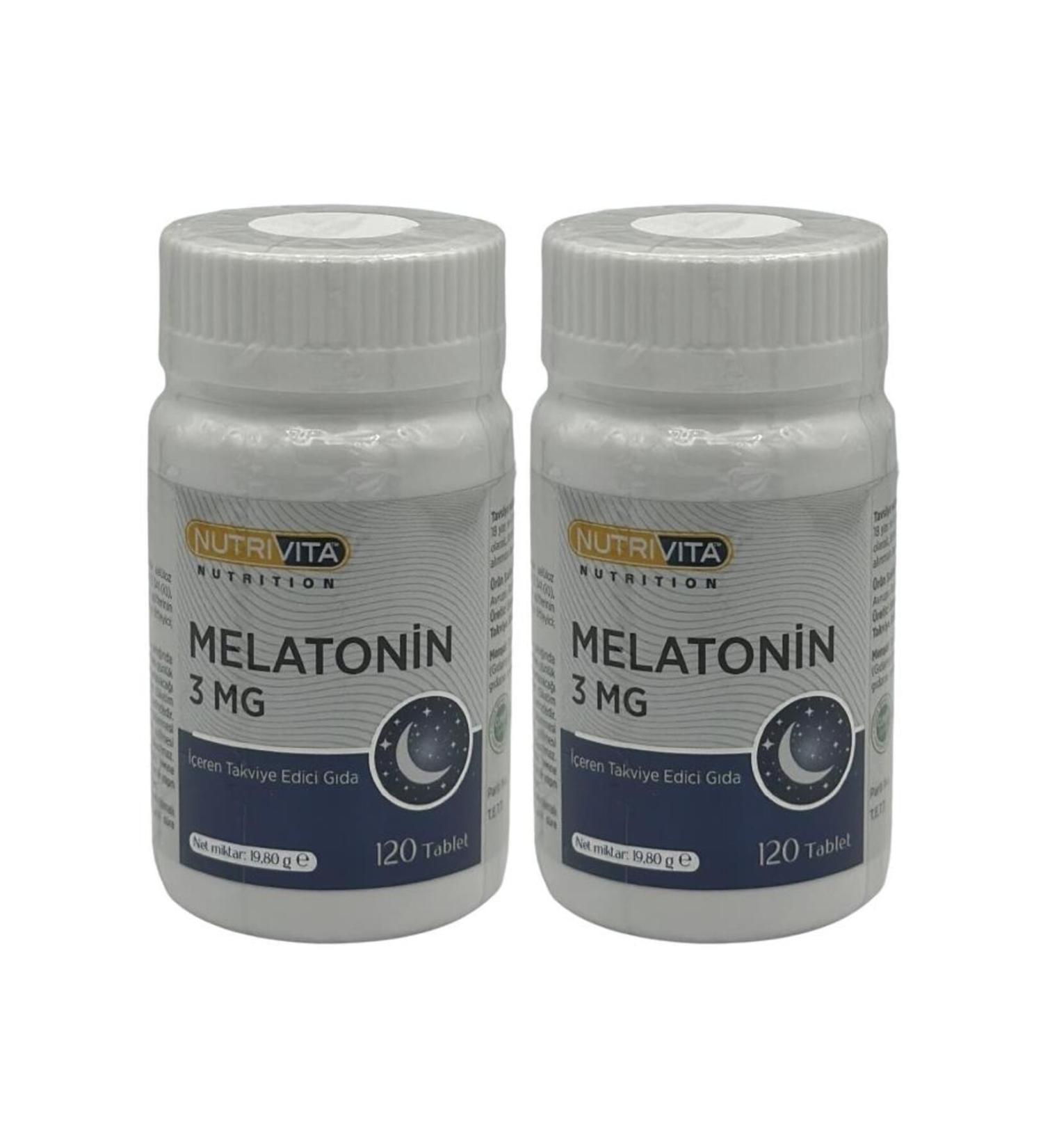 Nutrivita Nutrition Melatonin 3 Mg 2x120 Tablets