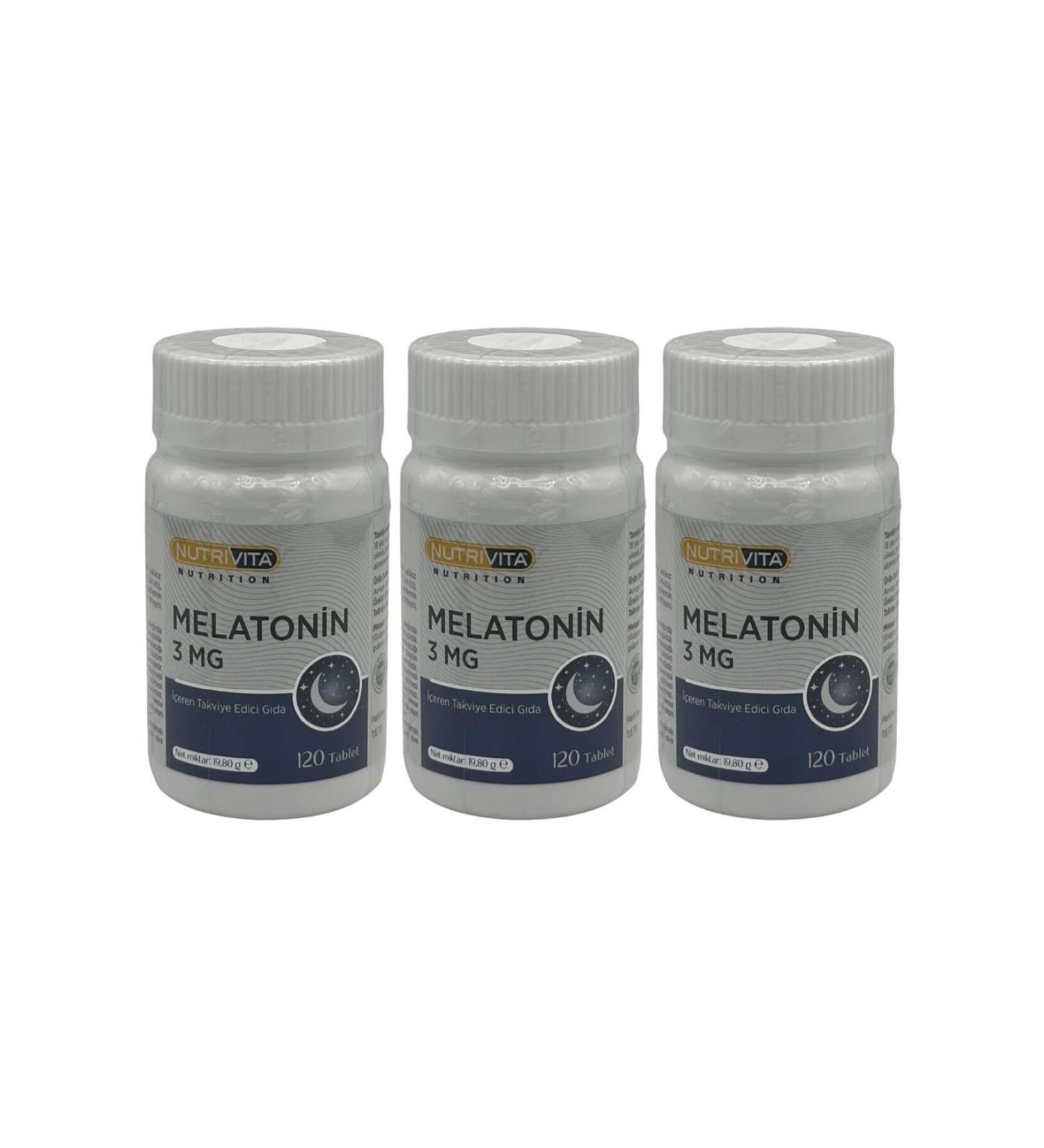 Nutrivita Nutrition Melatonin 3 Mg 3x120 Tablets