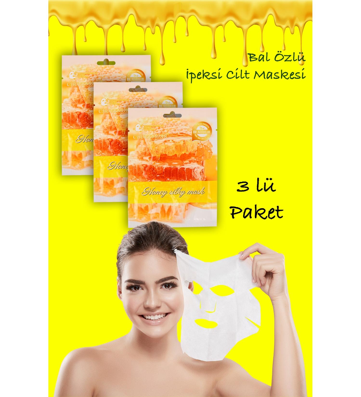 Dahaus 3 Pieces Honey Silk Face Mask Moisturizing Whitening Facial Mask XLM96