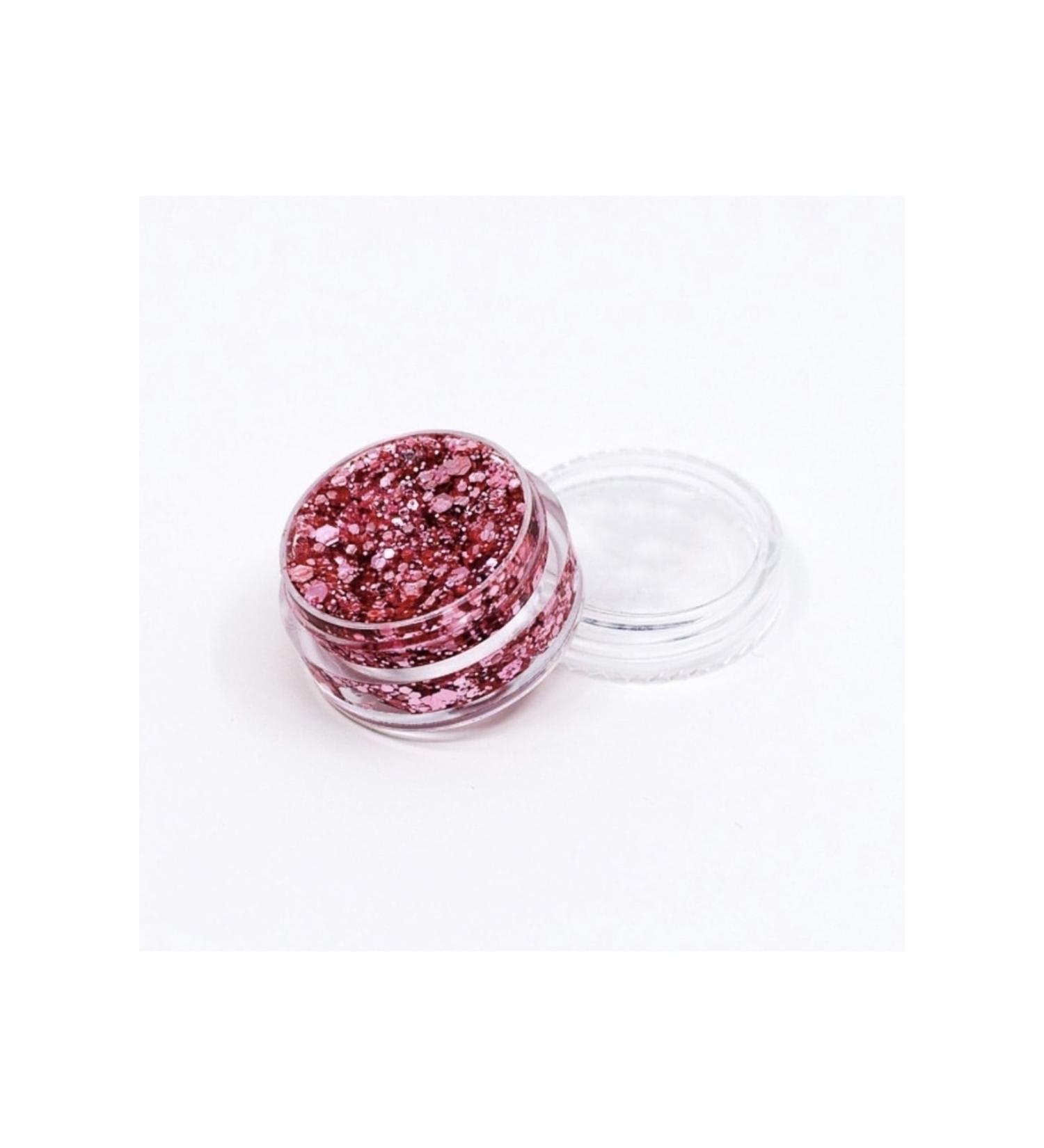 The Beauty Band Glam Rose - Glitter Gel - Face and Body Glitter - Makeup Glitter - Pink