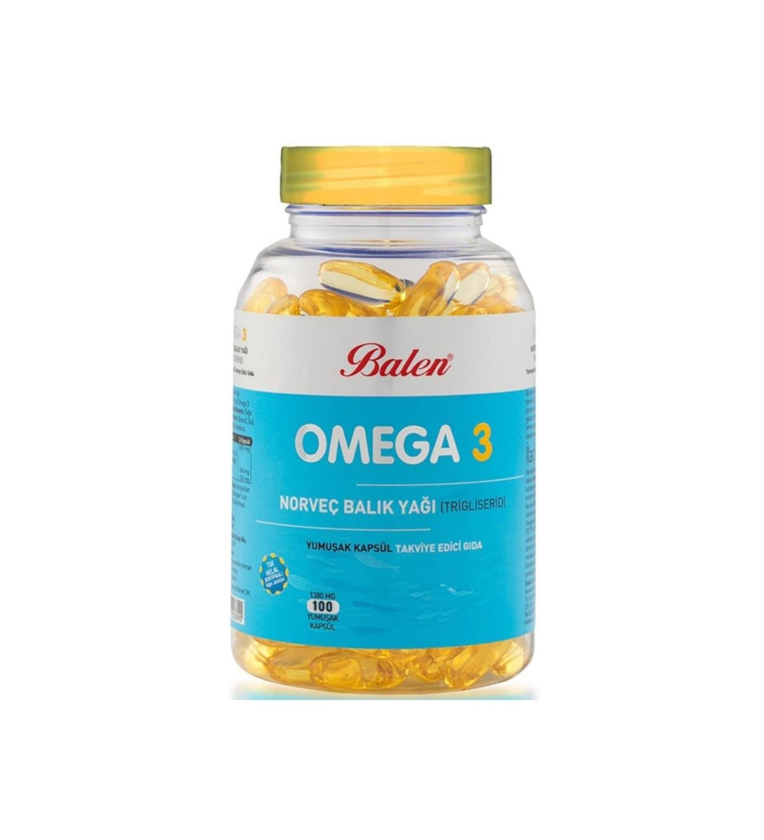 Balen Omega 3 Norwegian Fish Oil 1380 Mg 100 Pieces
