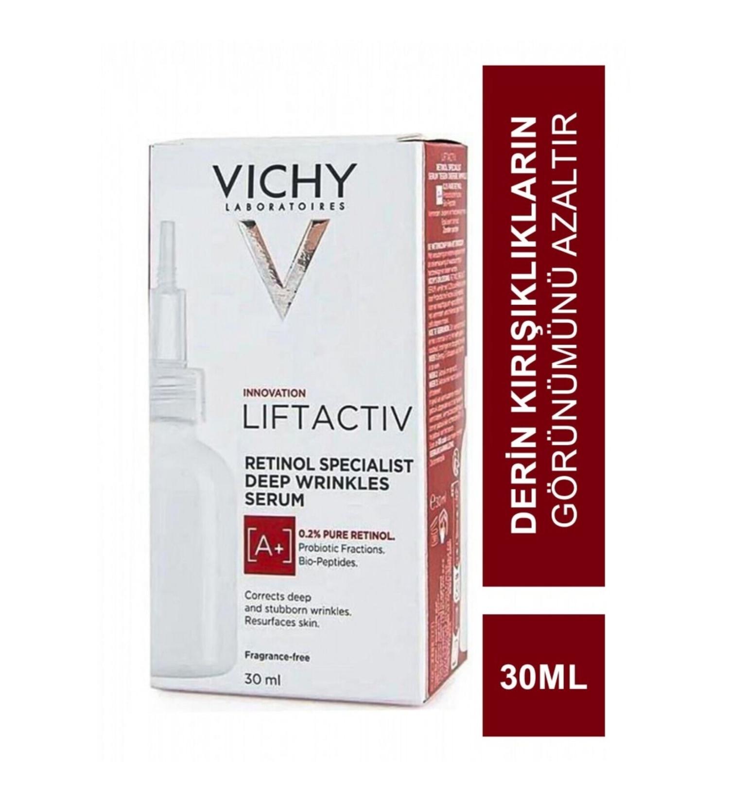Vichy Liftactiv Retinol Specialist - Deep Anti-Wrinkle Skin Serum with 0.2% Pure Retinol 30 ml - Buy Online on GoSupps.com