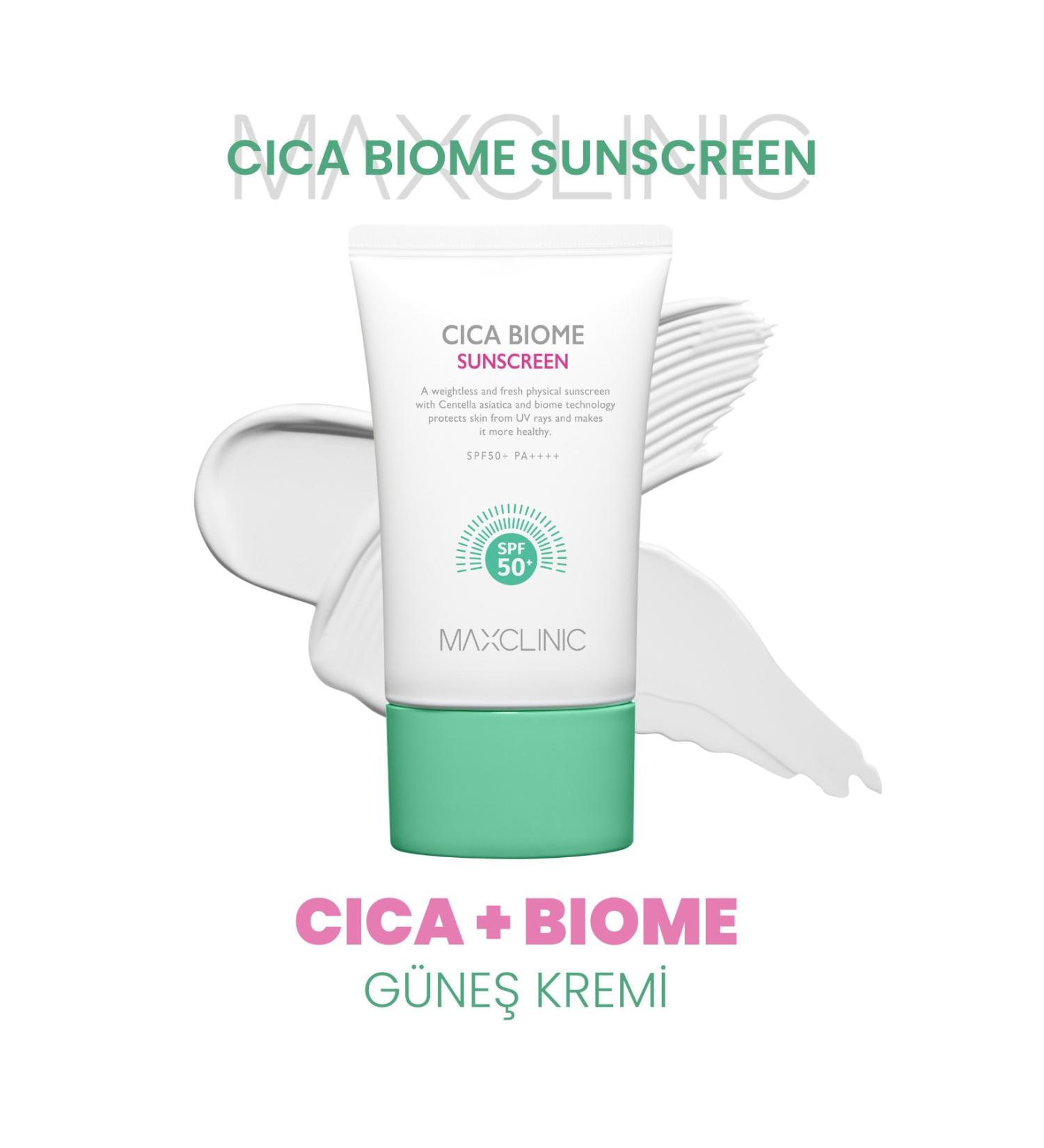 MAXCLINIC Cica Biome Soothing Sunscreen with Cica Biome Complex MAXCLINIC Cica Biome Sunscreen SPF50+ PA++++
