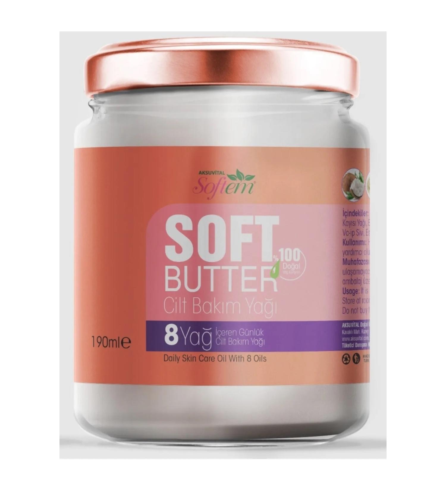 Softem SOFT BUTTER 190 ml Skin Care Oil Containing 8 Oils