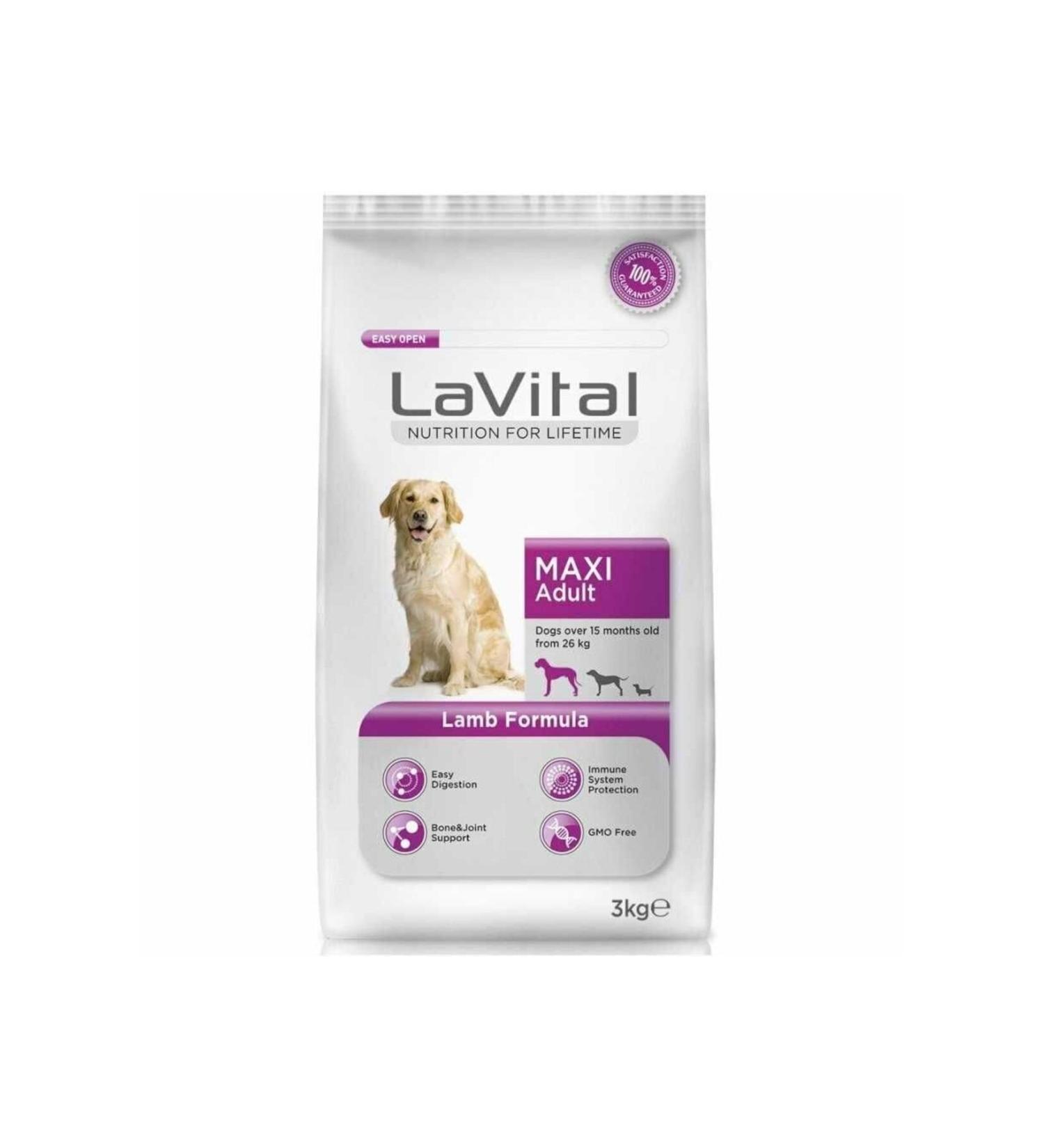La Vital Maxi Adult Lamb Meat Large Breed Adult Dog Food 3 kg
