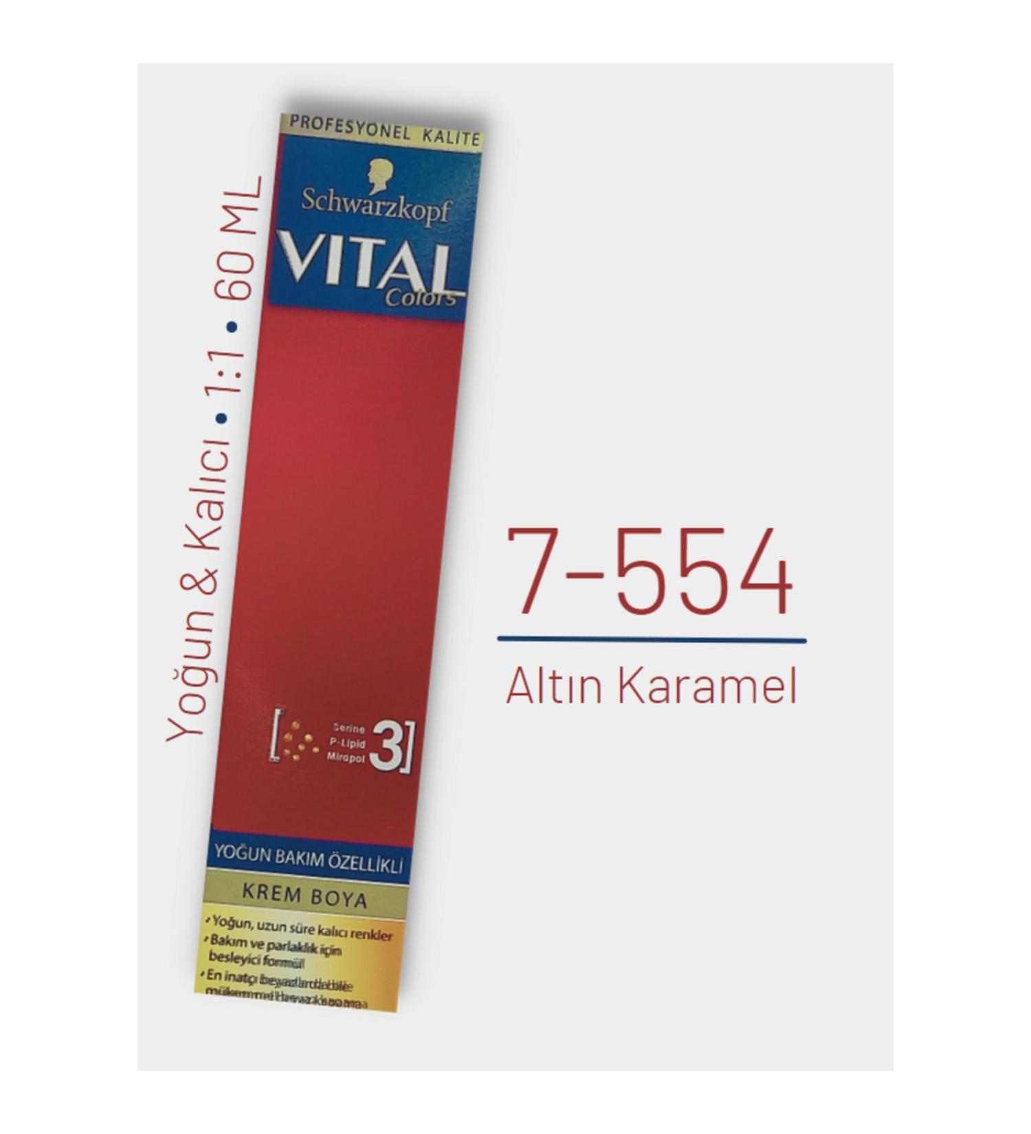 Vital Hair Dye No 7.554 - Golden Caramel 60ml