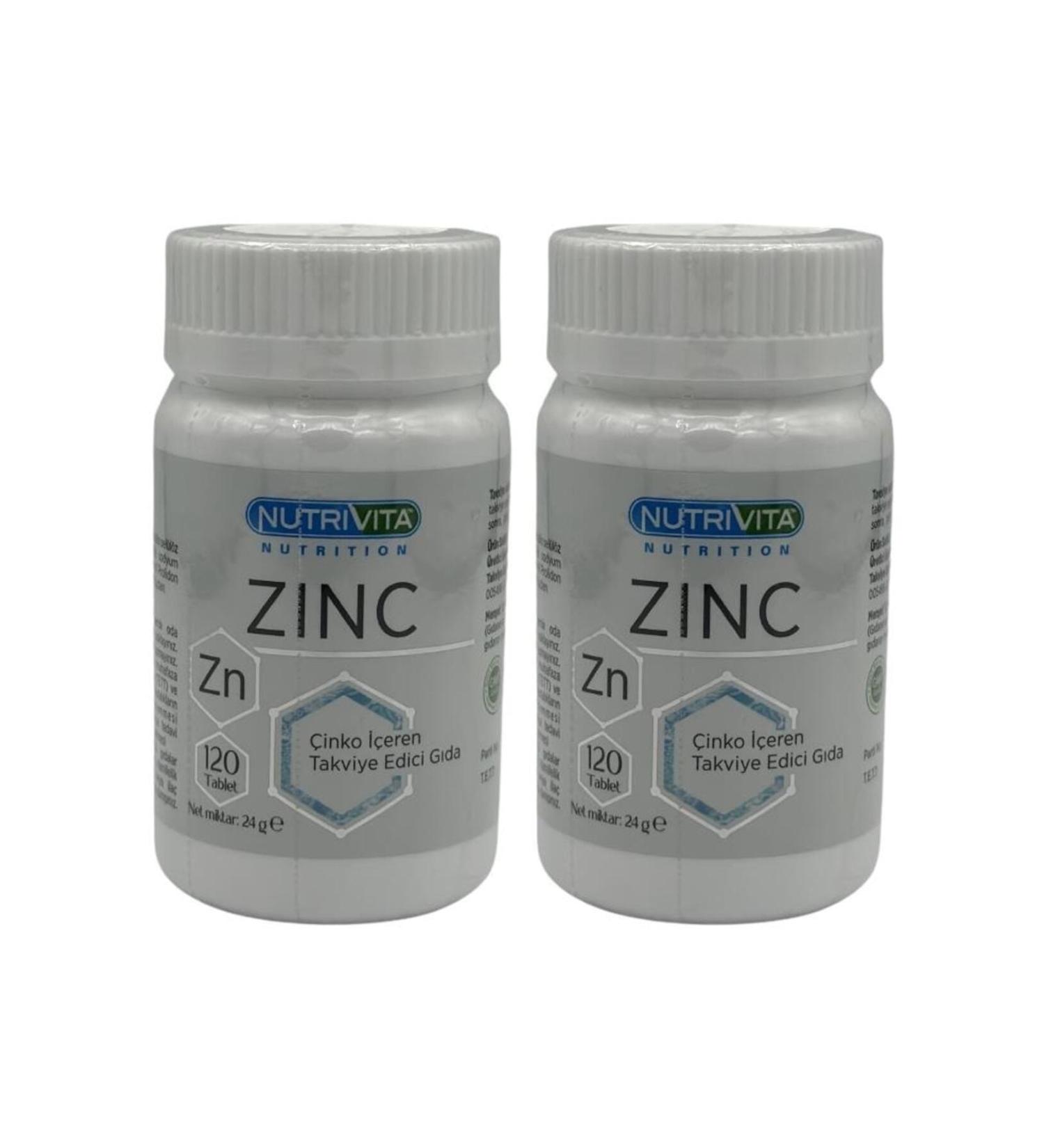 Nutrivita Nutrition Zinc 15 Mg Zinc 2x120 Tablets